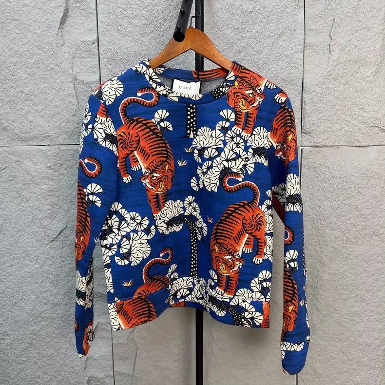 Gucci Gucci Bengal tiger printed space cotton sweatshirt Size US XXS / EU 40 - 1 Thumbnail