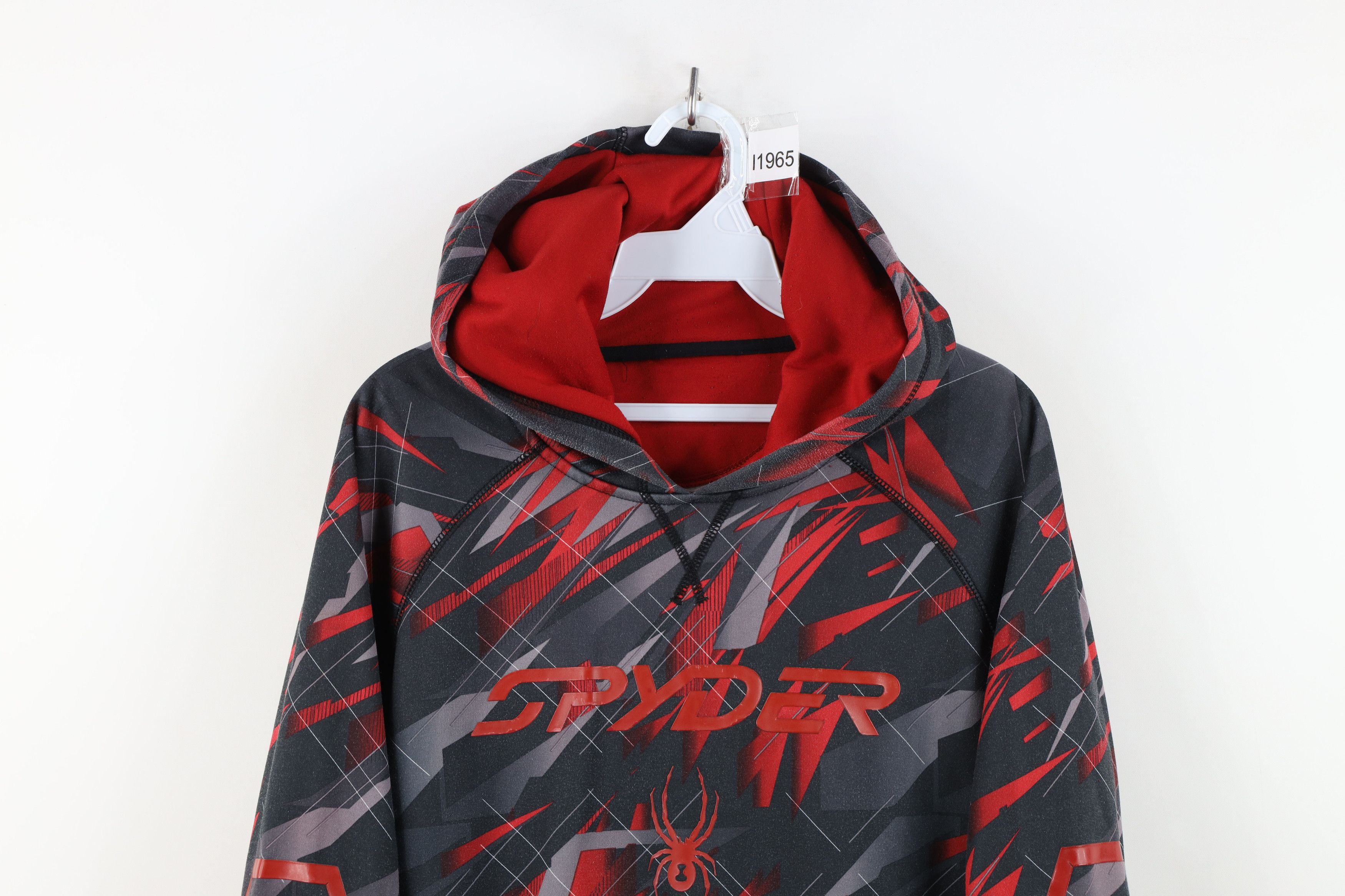 Spyder Vintage Y2K Spyder Fractal Spider Hoodie Sweatshirt Red Size US M / EU 48-50 / 2 - 2 Thumbnail