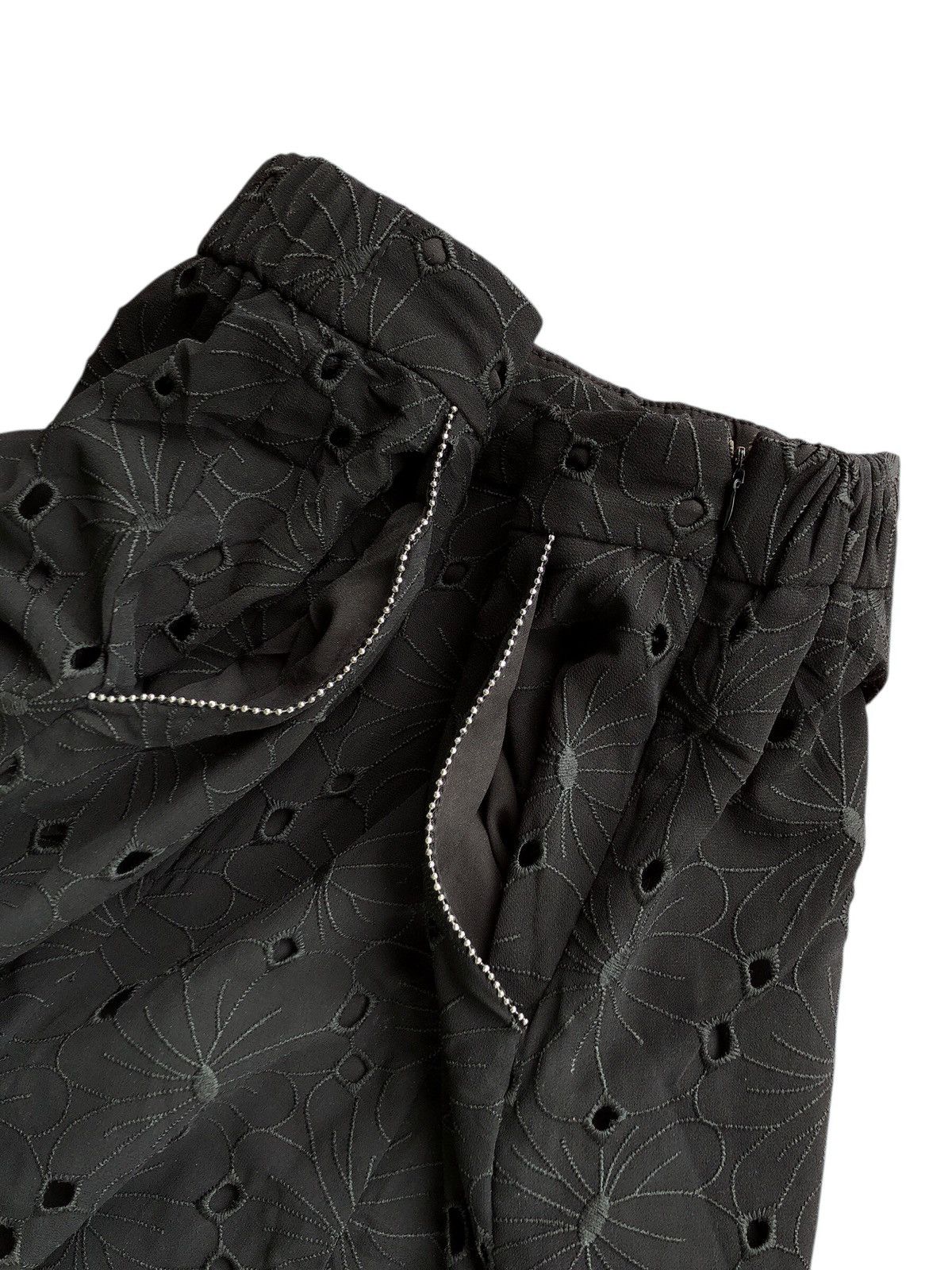 Anna Sui Anna Sui Cropped Wide Leg Black Pants Women's 2021 Size 27" / US 4 / IT 40 - 5 Thumbnail
