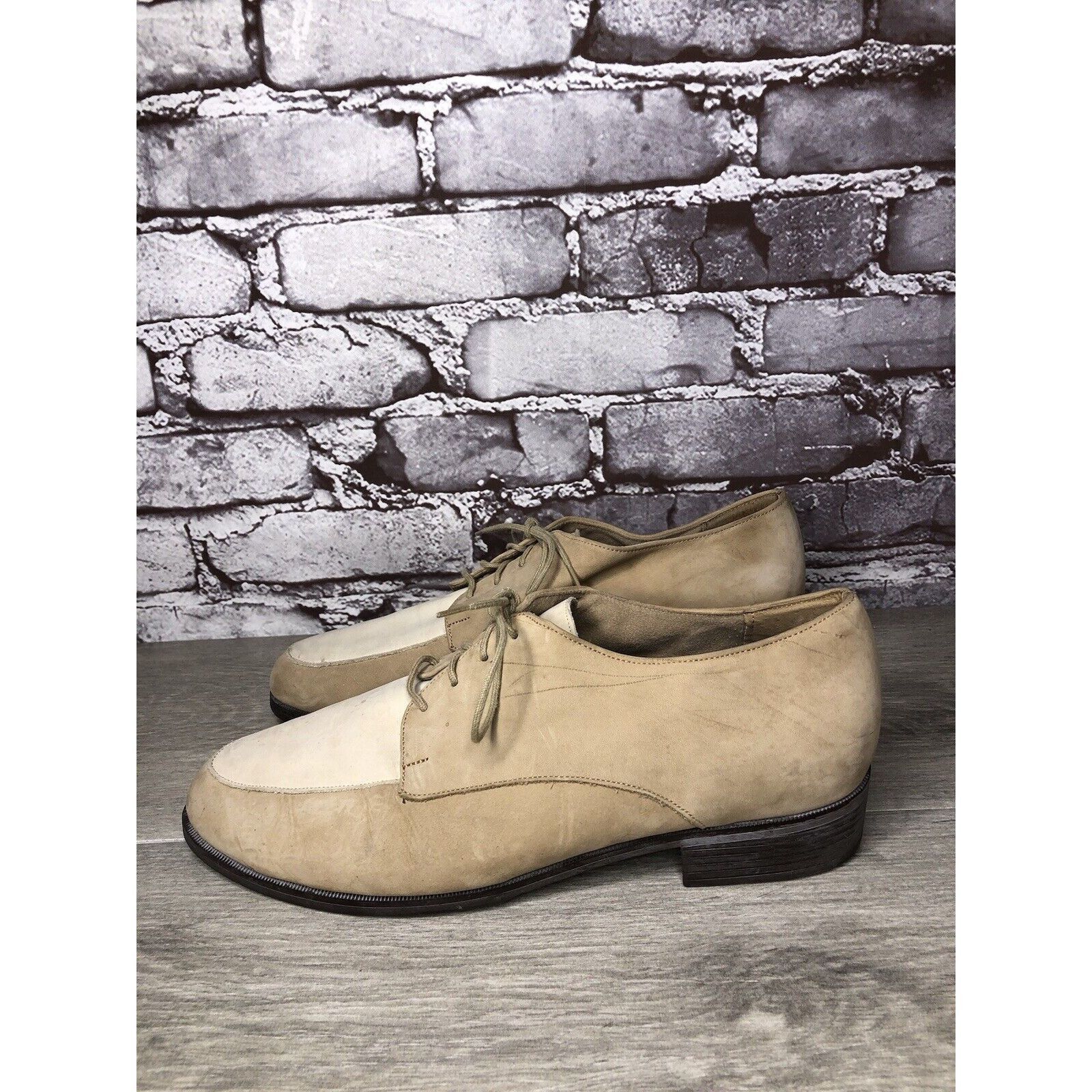 Other MUNRO AMERICAN Beige Nubuck Ivory Suede Oxfords Lace Shoes W Size US 10 / IT 40 - 18 Thumbnail