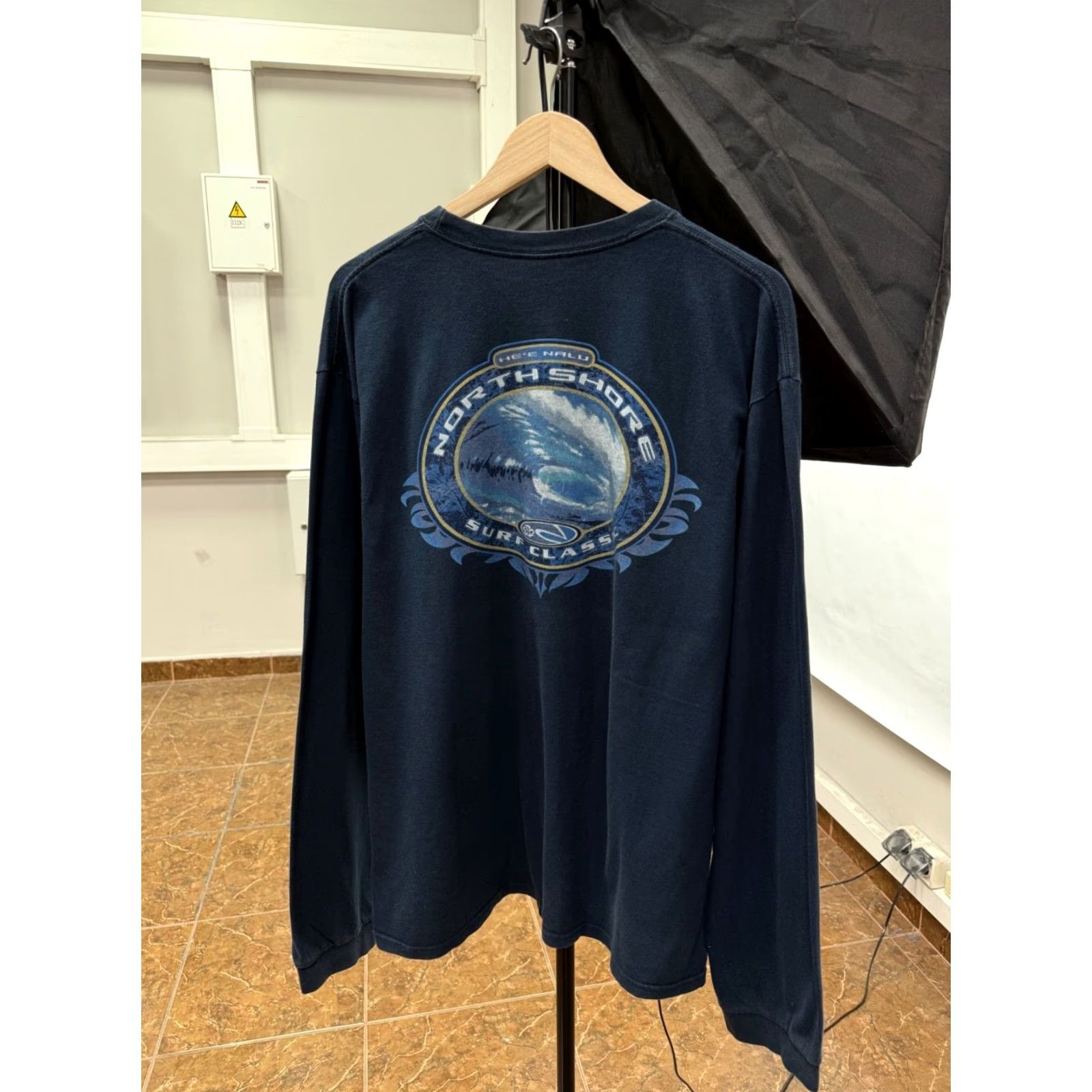 Vintage VINTAGE Crazy Shirts North Shore Surf Classic Hawaii Aloha Long Sleeve XL Dark Blue 90s Mens Shirt Size US XL / EU 56 / 4 - 2 Thumbnail