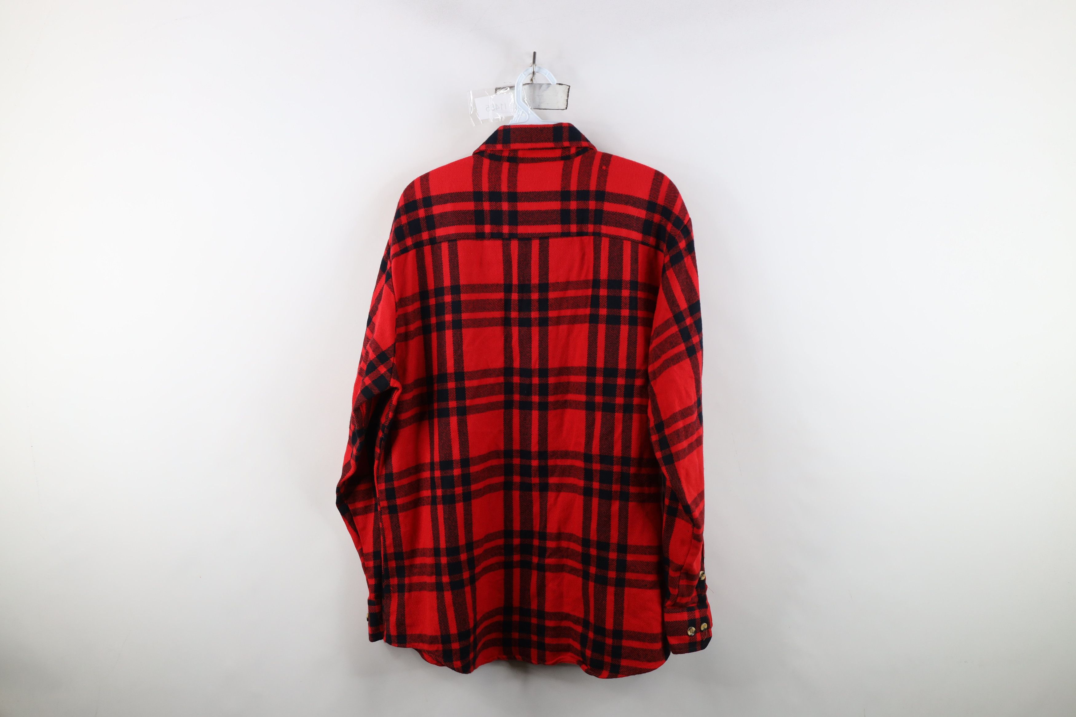 Vintage Vintage 70s Streetwear Knit Collared Button Shirt Red Size US L / EU 52-54 / 3 - 9 Thumbnail