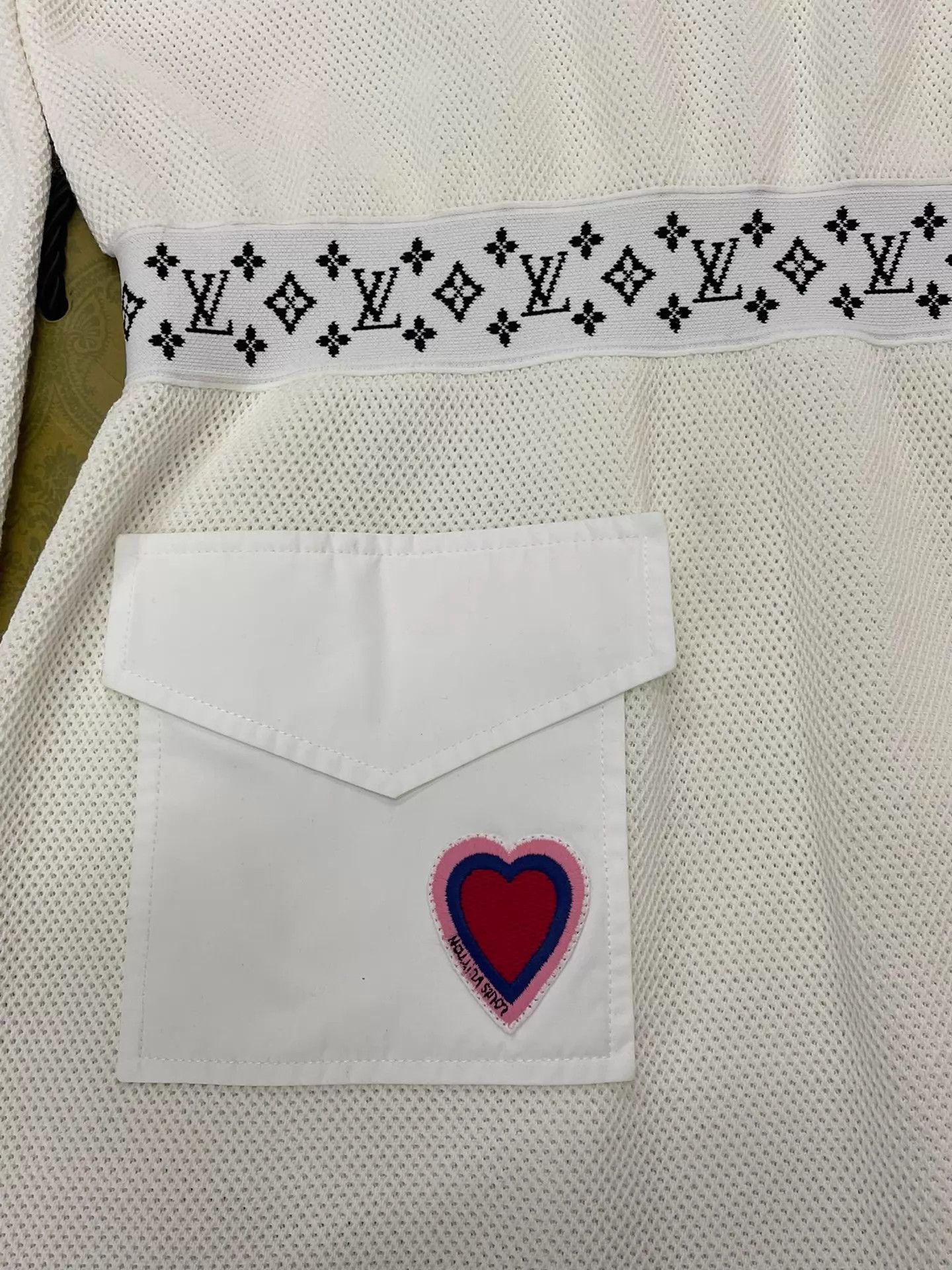Louis Vuitton LV Poker Print White Long Sleeve Dress XS New Size XS / US 0-2 / IT 36-38 - 2 Thumbnail