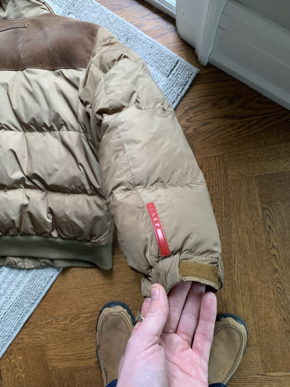 Prada Prada Jacket SGV760 Down Bomber Winter Coat Shearling Linea Size US M / EU 48-50 / 2 - 17 Thumbnail