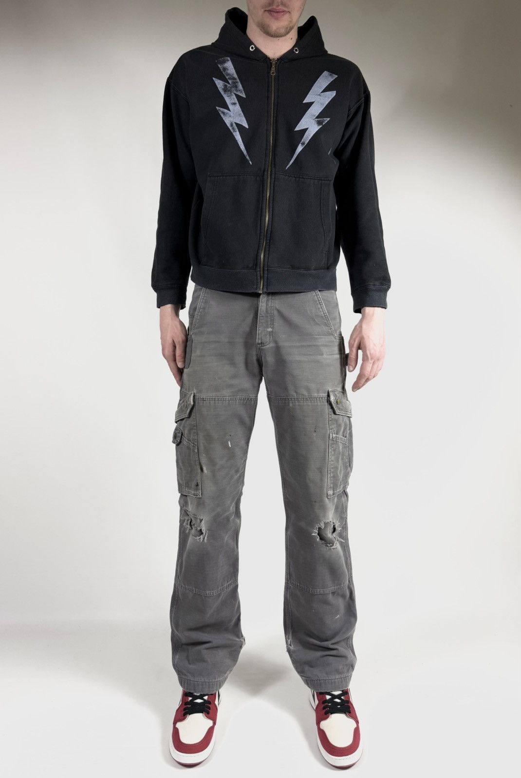 Carhartt Vintage Carhartt Flannel Double Knee Cargo Work Pants Size US 31 - 7 Thumbnail