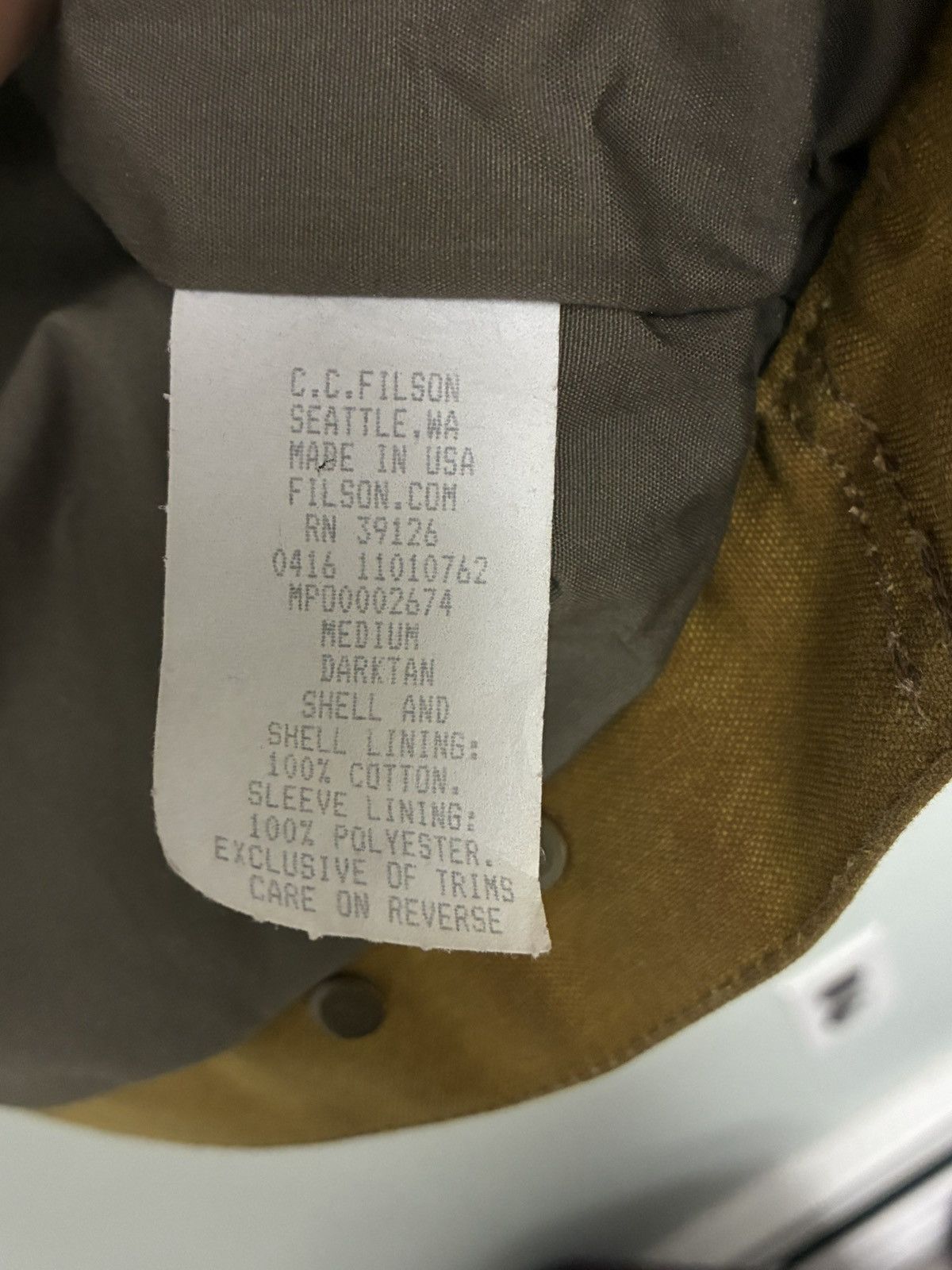 Filson USA Filson Tin Cloth Short Lined Cruiser Jacket MEDIUM Size US M / EU 48-50 / 2 - 5 Thumbnail