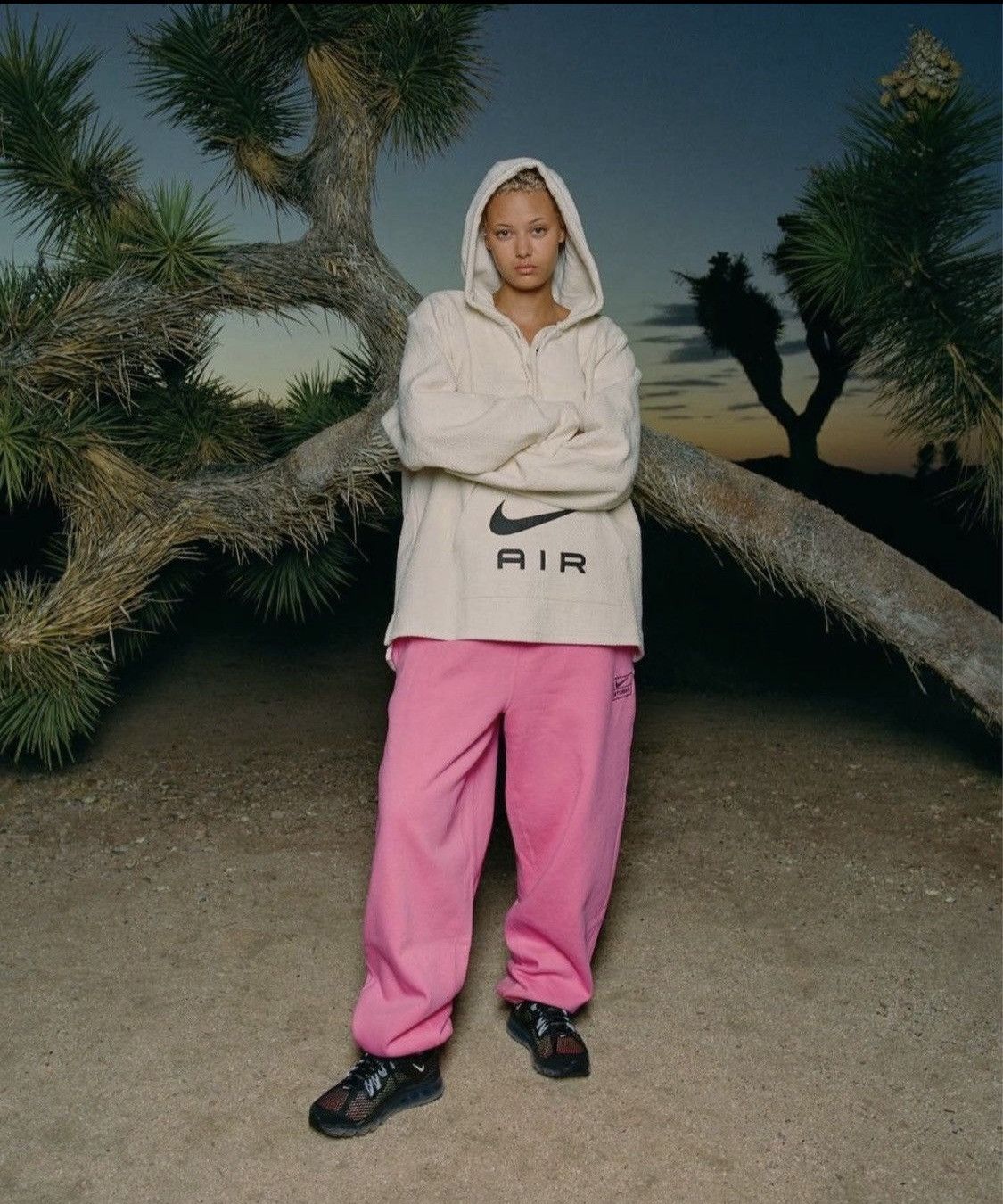 Nike × Stussy New❗️ 2022 Nike X Stussy Oversize NRG Fossil Pullover Hoodie Size US L / EU 52-54 / 3 - 3 Thumbnail