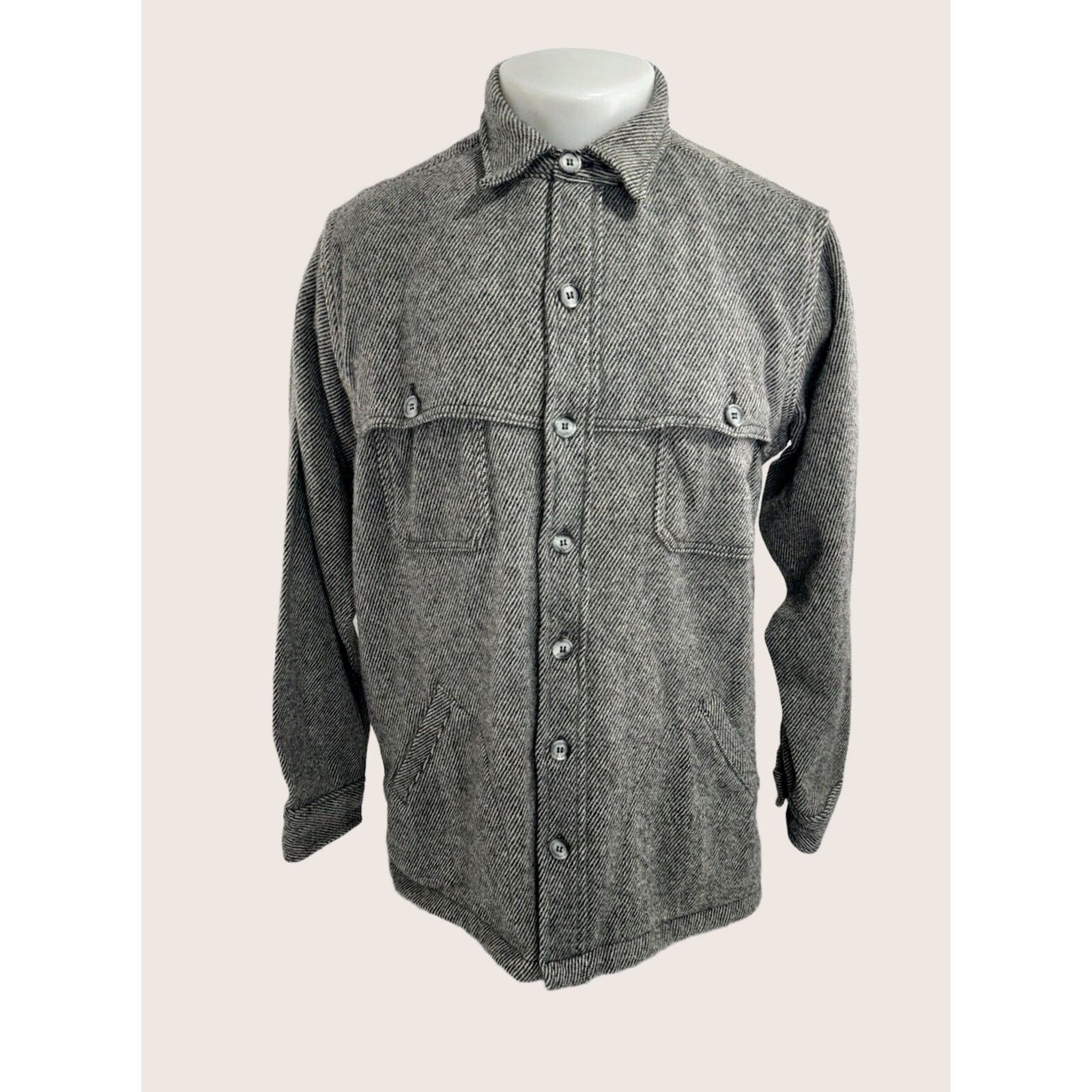 Vintage VINTAGE WOOLRICH USA Wool Heavy Duty L LONG Ranch Duster Field Shacket Jacket Mens Gray Woolrich Western 90s YY4 Size US L / EU 52-54 / 3 - 1 Thumbnail