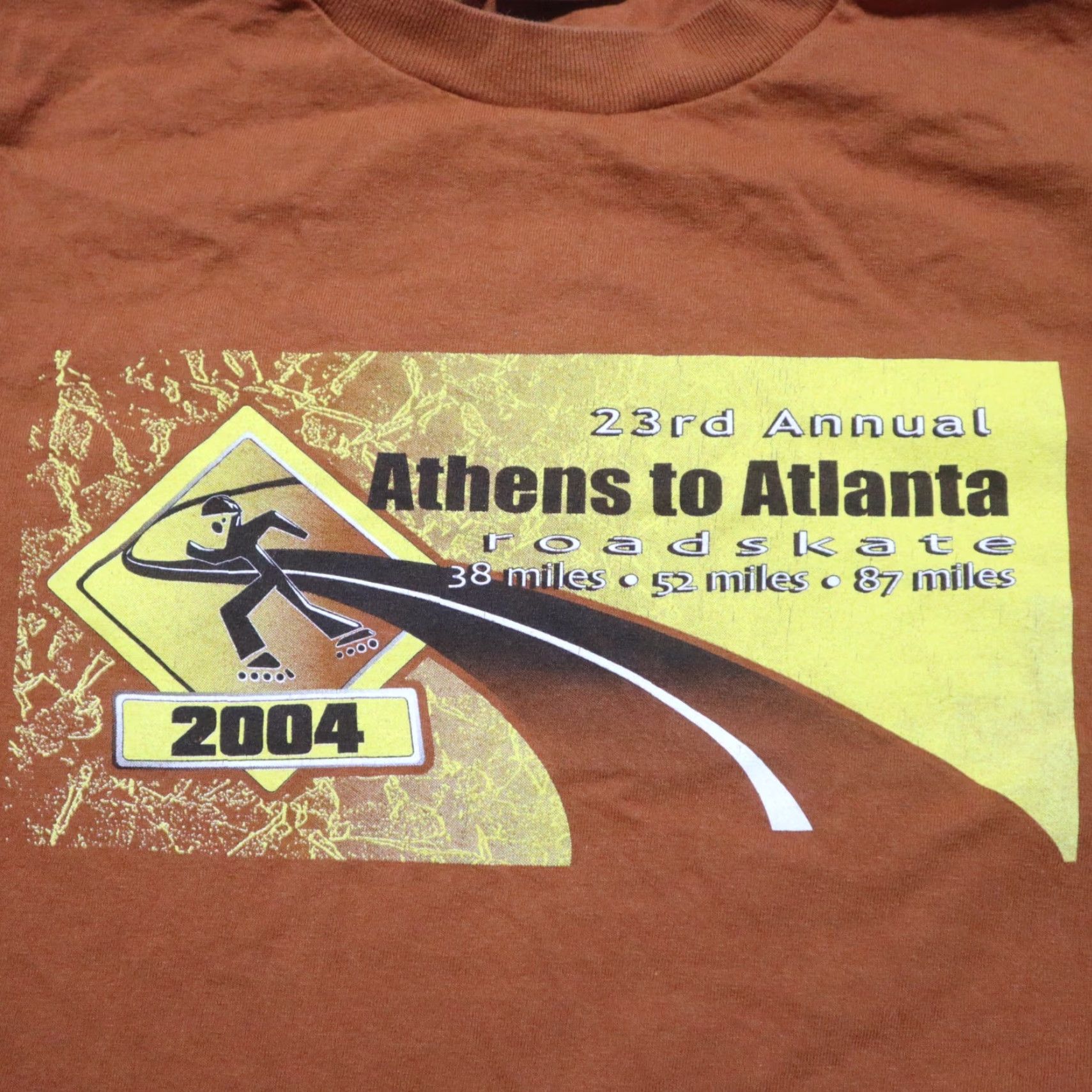 Vintage Nike Shirt Adult Size L Large 2004 Athens to Atlanta Roadskate Olympics Orange Mens Size US L / EU 52-54 / 3 - 2 Thumbnail