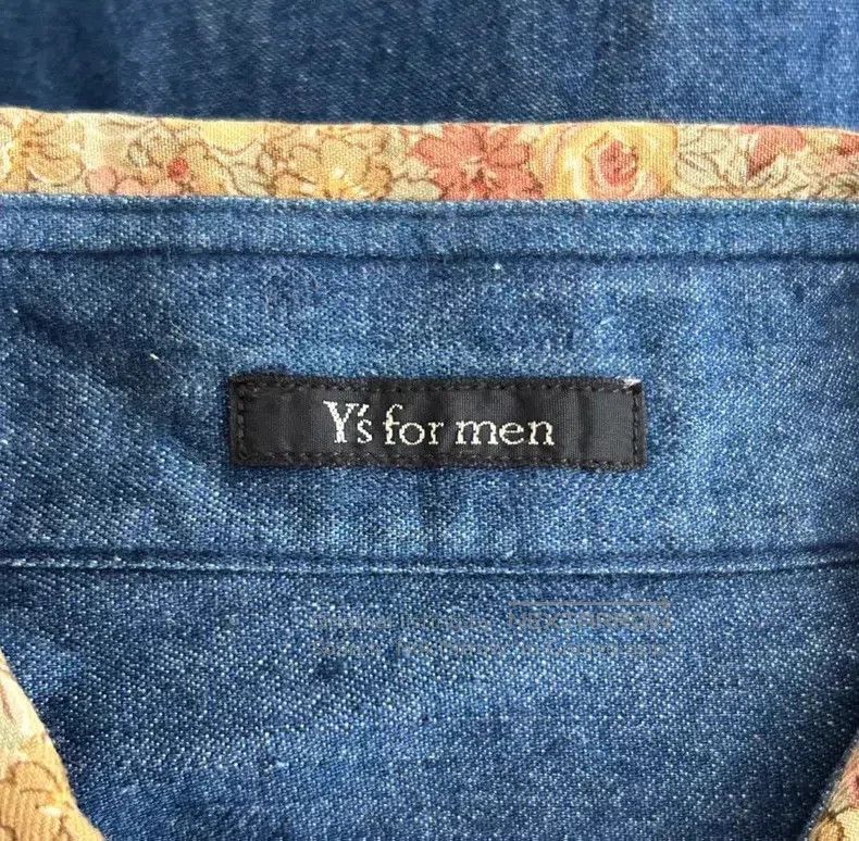 Yohji Yamamoto Yohji Yamamoto size os 90s Floral Neck Denim Shirt Size US M / EU 48-50 / 2 - 5 Thumbnail