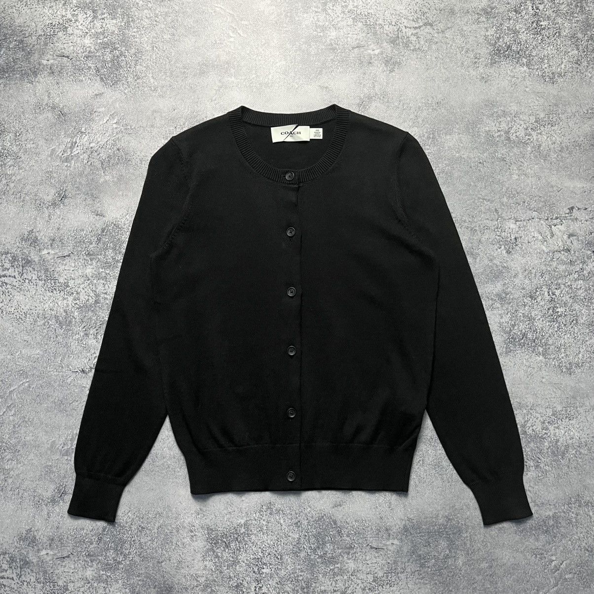 Coach Coach Black Cardigan Sweater Streetwear Luxury Designer Size XXS / US 00 / IT 34 - 1 Thumbnail