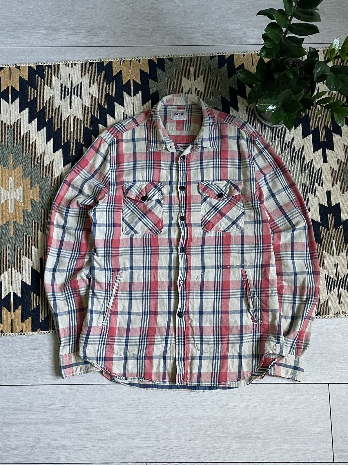 Acne Studios Acne Studios Ryan Check AW2011 Flannel Shirt Size US M / EU 48-50 / 2 - 1 Thumbnail