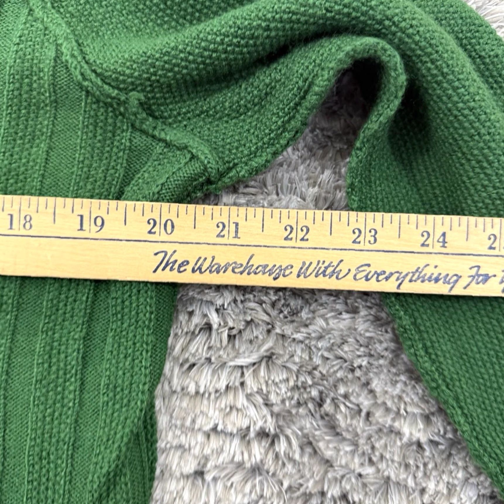 Vintage TAHARI Sweater Women's Large Green Cardigan Ribbed Merino Wool Blend Snap Size L / US 10 / IT 46 - 7 Thumbnail