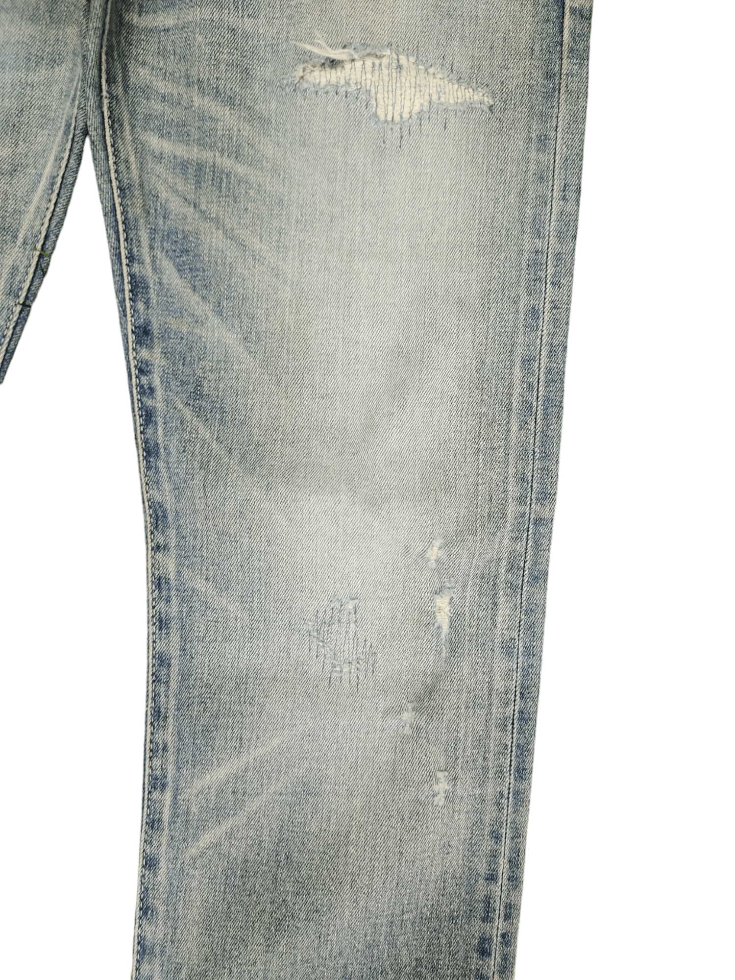 semanticdesign Vintage Y2k Aoiro Japan Distress Faded Skinny Denim Pants Size US 32 / EU 48 - 6 Thumbnail