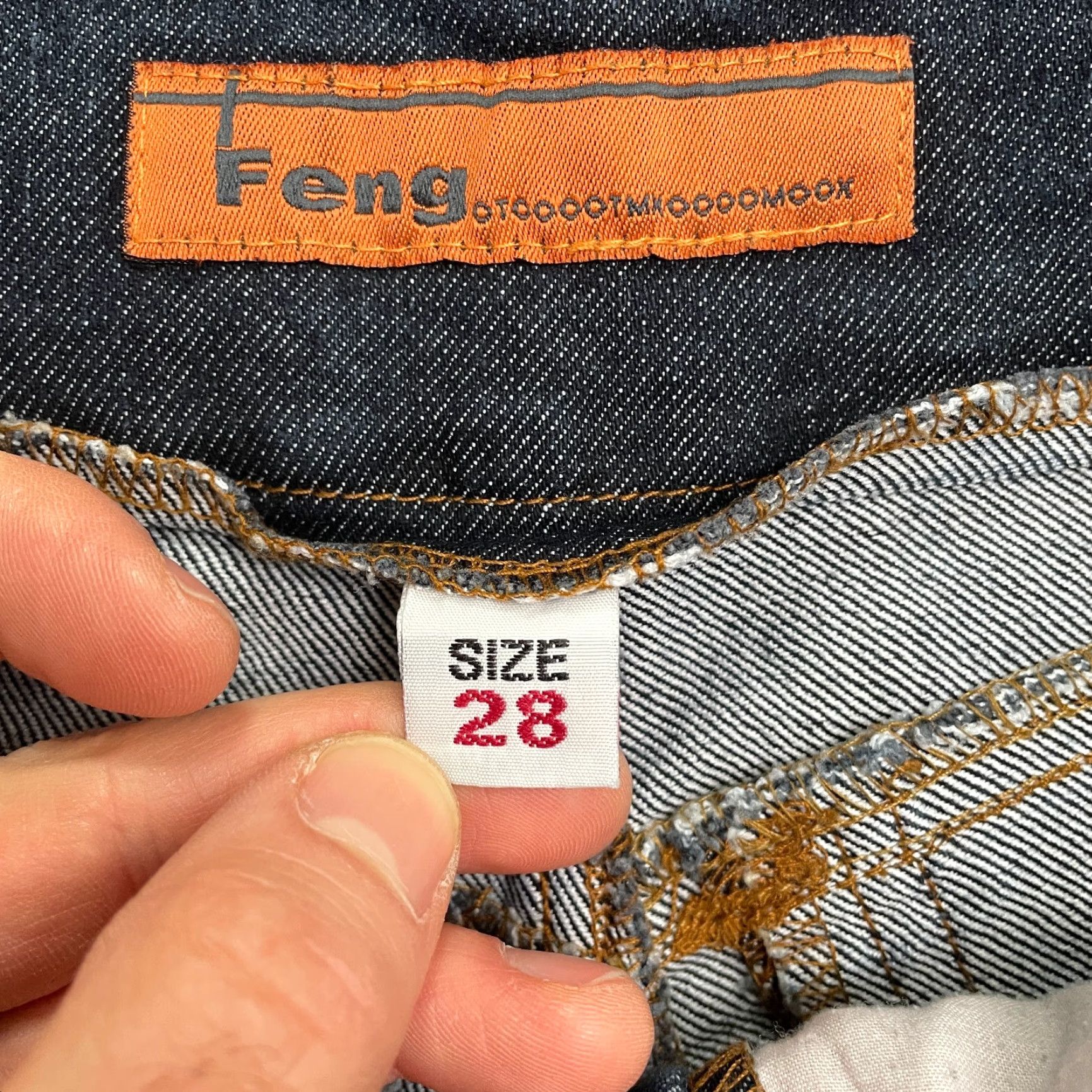 Denime Feng Bootcut Denim Jeans Juniors 28 Blue Dark Wash Mid Rise 100% Cotton 5-Pocket City Modern Women Jeans 28x27 Size 28" / US 6 / IT 42 - 6 Thumbnail
