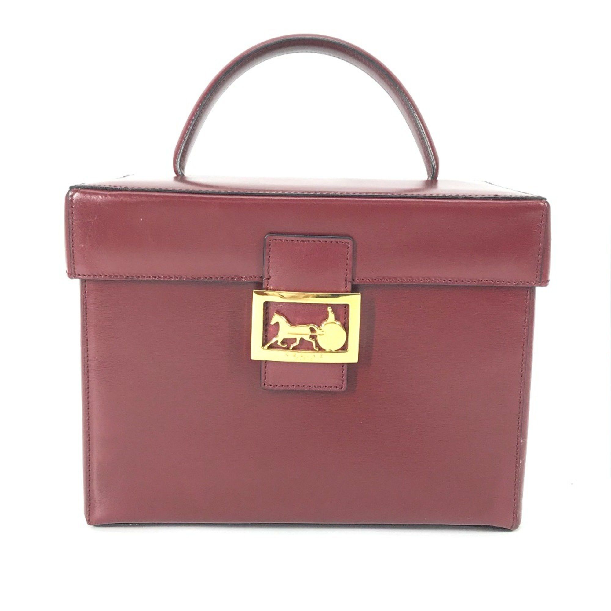 Celine CELINE vintage Box BOX bag with mirror Hand Bag Bordeaux Based Size ONE SIZE - 1 Thumbnail