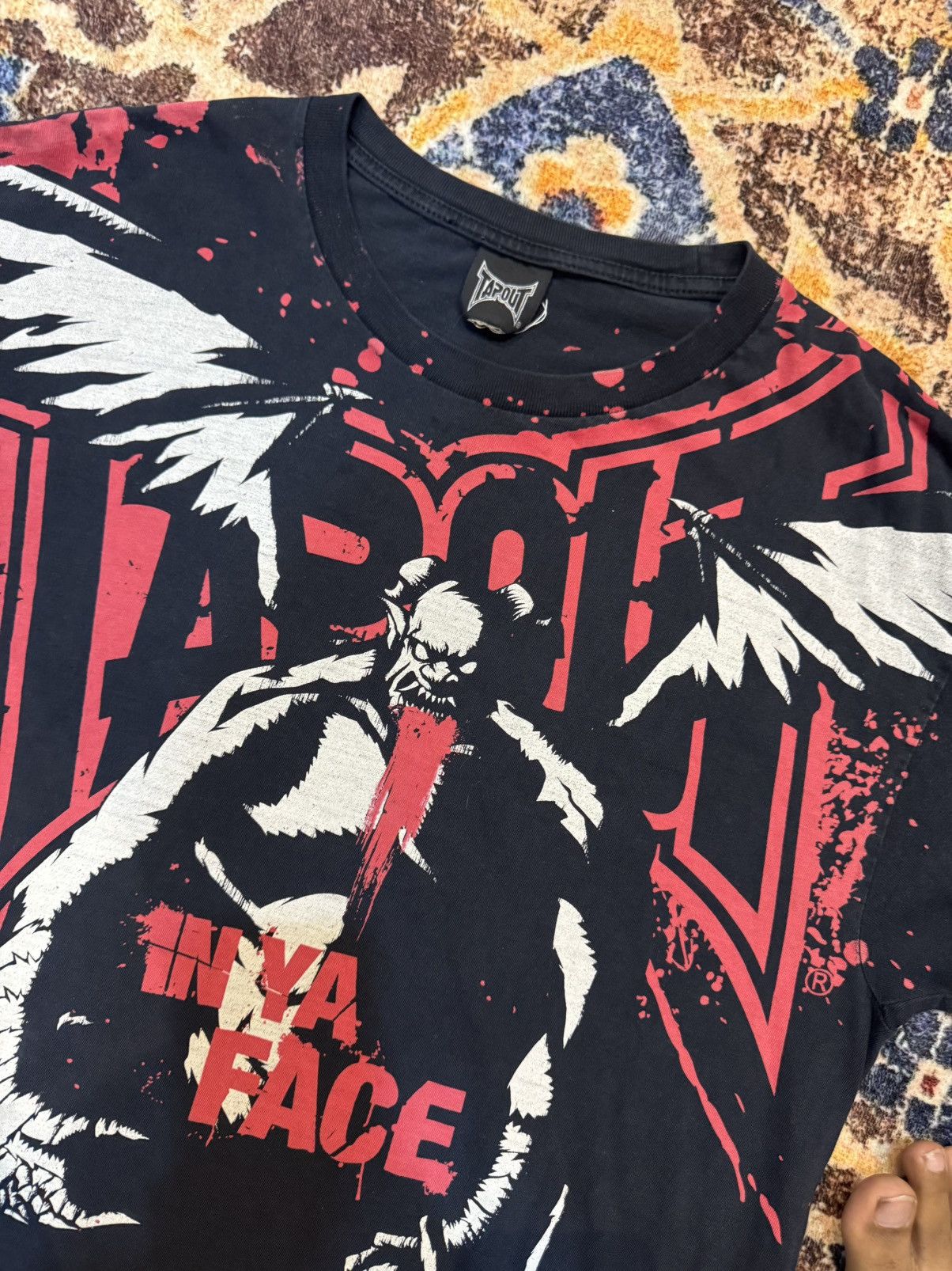 Tapout Tapout Rare Pcs Devil FullPrint Vintage Y2K Tshirt Size US XL / EU 56 / 4 - 2 Thumbnail