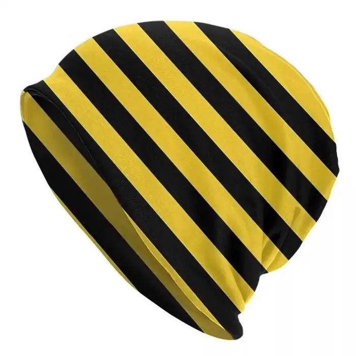 Vintage Yellow And Black Honey Bee Stripes Thin Skullies Beanies Size ONE SIZE - 1 Thumbnail