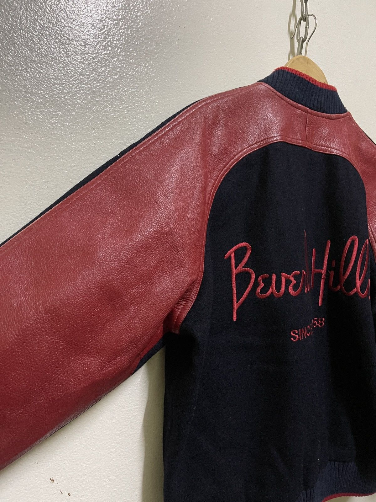 Vintage Beverly Hills Varsity Leather Jacket Size US M / EU 48-50 / 2 - 9 Thumbnail