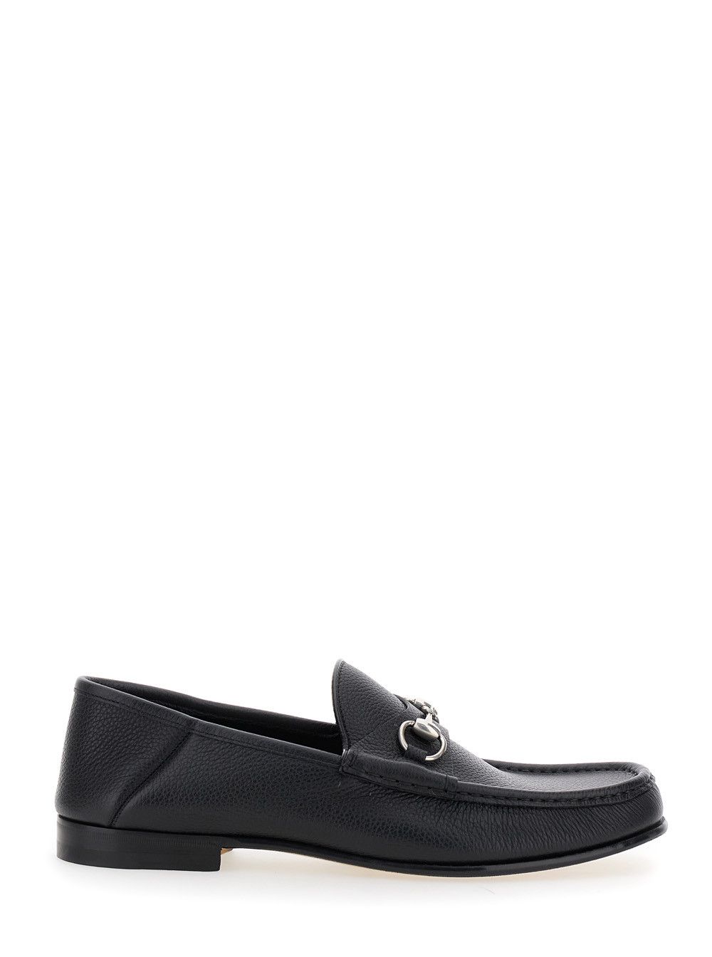Gucci Black Loafers with Horsebit Detail on the Front in Hammered Leather Man Size US 9 / EU 42 - 1 Thumbnail
