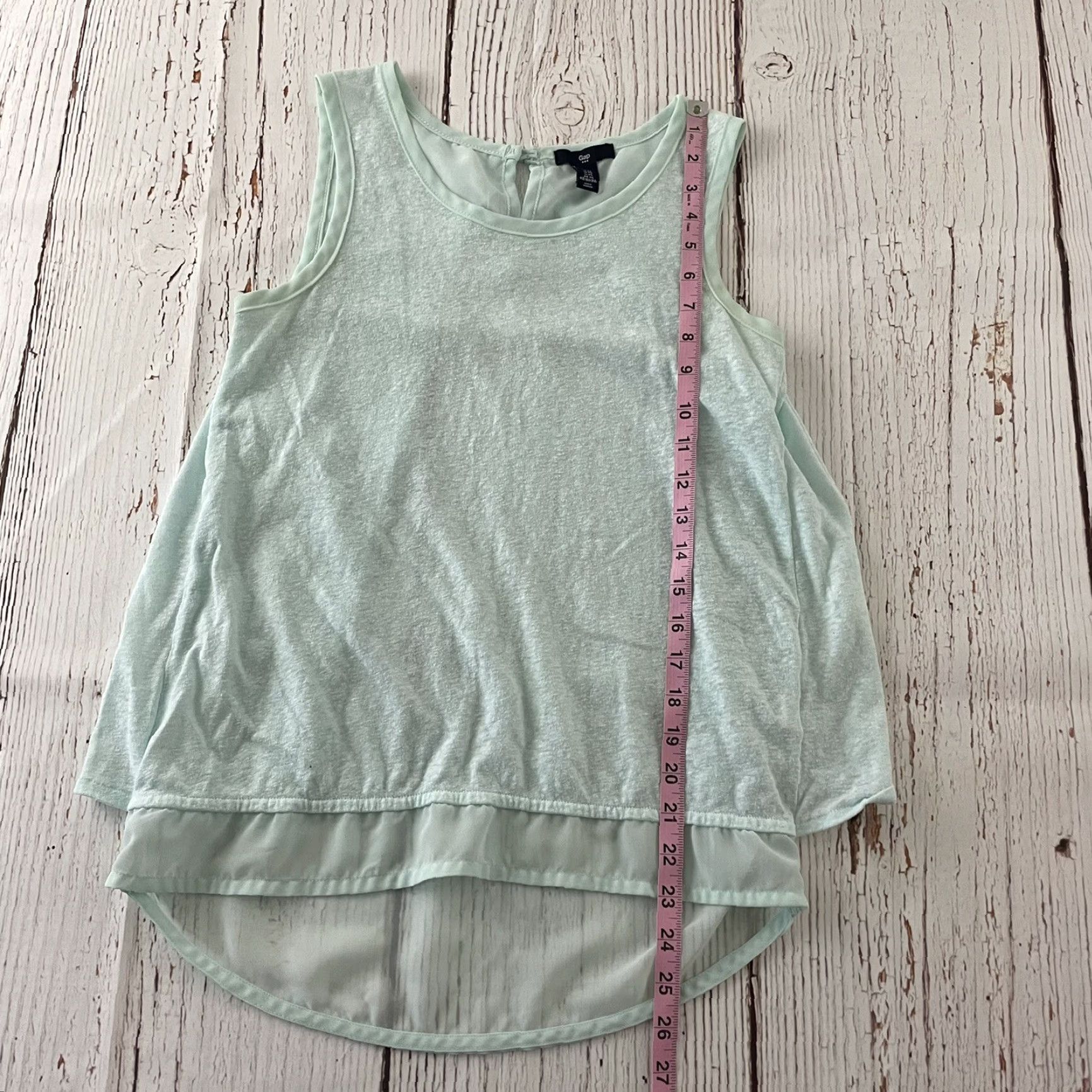Gap VINTAGE Gap Sleeveless Tank Top Women's XS Blue Green Casual Shirt Size M / US 6-8 / IT 42-44 - 3 Thumbnail