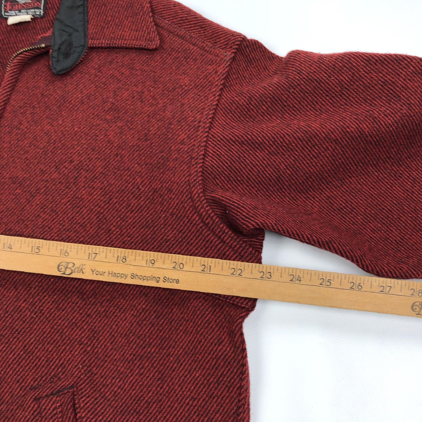 Johnson Woolen Mills VINTAGE Johnson Woolen Mills Red Black Herringbone Wool Full Zip Jacket 42 Mens Wool Coat Size US XS / EU 42 / 0 - 4 Thumbnail