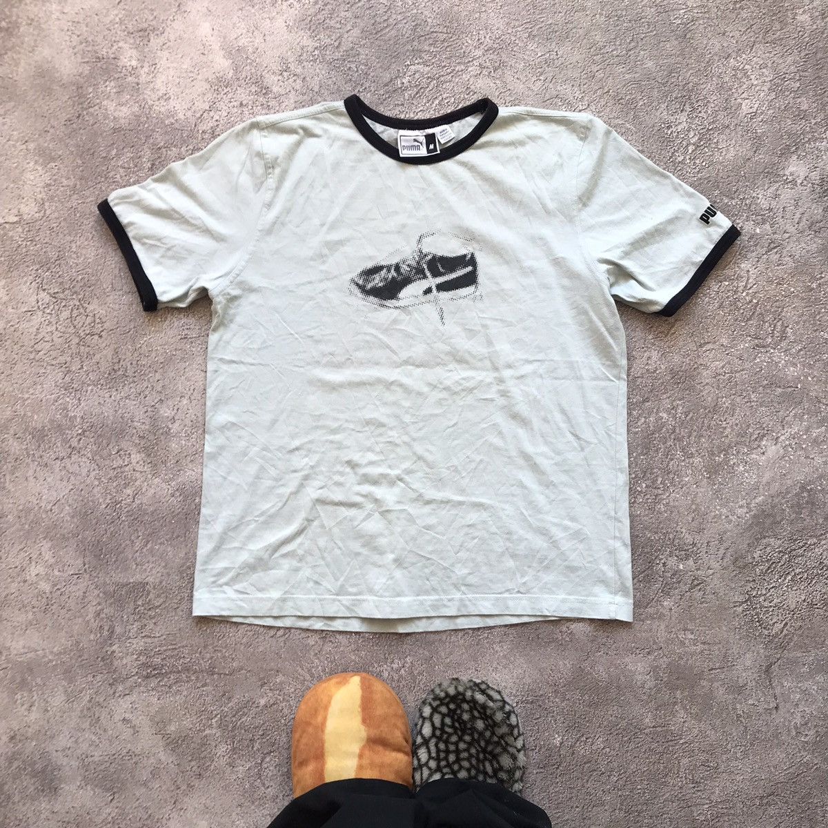 Vintage Vintage Y2K Puma Sneaker Graphic Tee Streetwear Washed M Size US M / EU 48-50 / 2 - 1 Thumbnail
