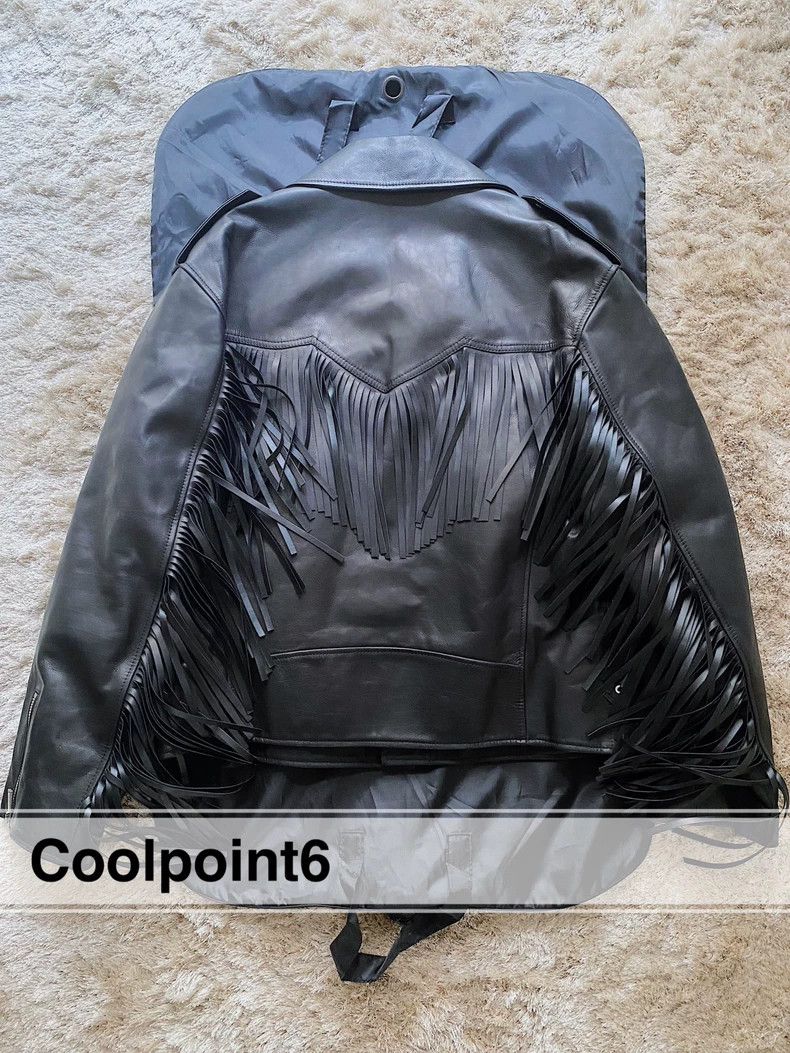 Versace Versace Fringed biker leather coater jacket Size US L / EU 52-54 / 3 - 2 Thumbnail