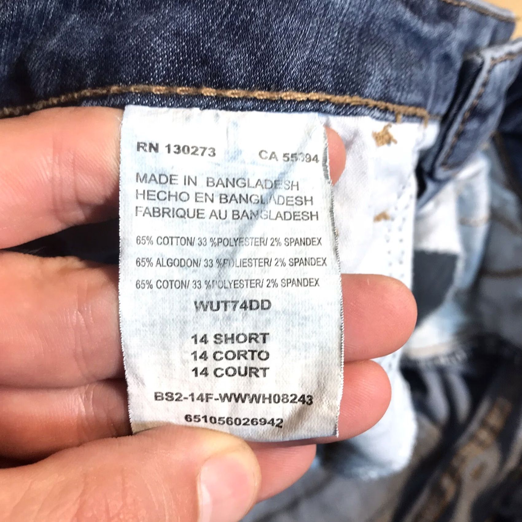 Wrangler Wrangler Aura Womens Denim Blue Cut-Off Shorts Medium Wash 14 5-Pocket Zip Regular Rise 10in Western Rodeo Mens/ Womens? Size 36" / US 14 / IT 50 - 4 Thumbnail
