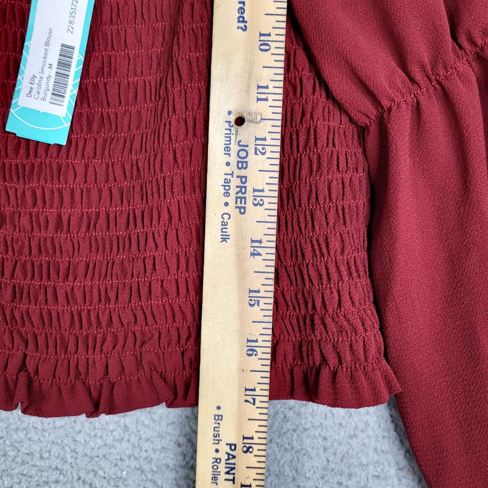 Vintage Dee Elly Blouse Mock Neck Long Sleeve Red Cotton Blend Size M NEW Size M / US 6-8 / IT 42-44 - 5 Thumbnail