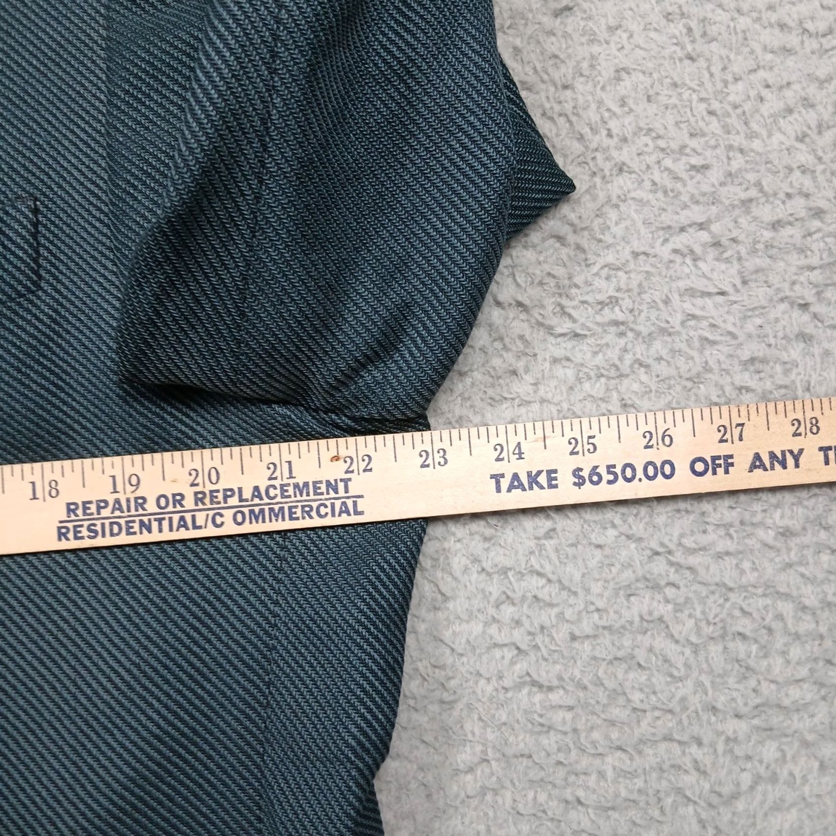 Vintage VINTAGE Mani Blazer 44L Teal Herringbone Wool Silk Sport Coat USA Men Size 44R - 6 Thumbnail