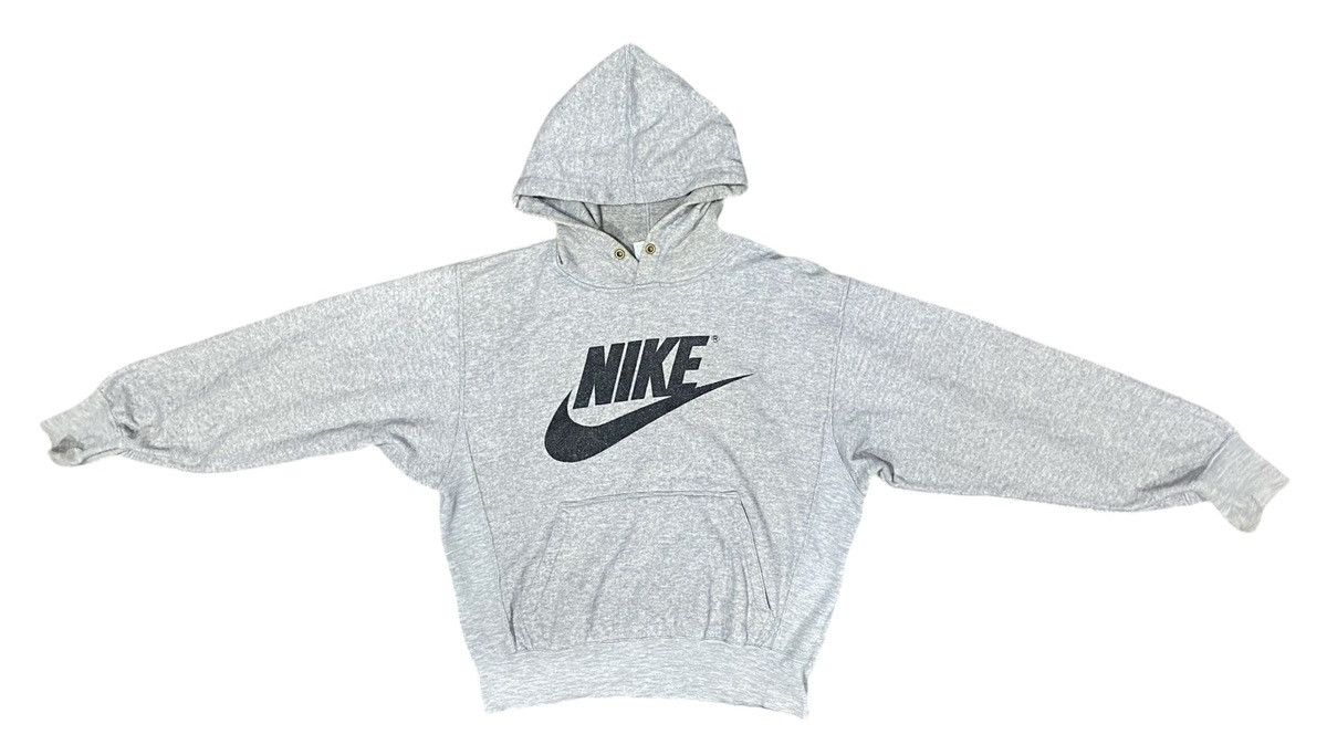 Vintage Vintage 90s NIKE Grey Tag Hoodie Sweatshirt Size US M / EU 48-50 / 2 - 17 Thumbnail