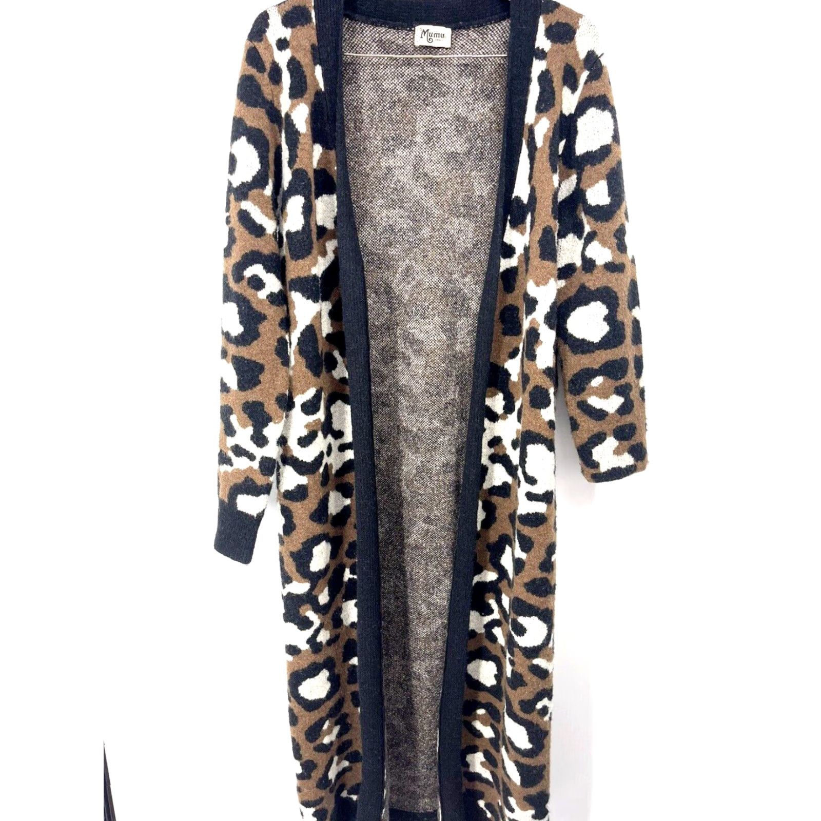 Show Me Your MuMu Mumu Cardigan Womens Small Duster Cheetah Leopard Print Sweater READ y2k Boho Size S / US 4 / IT 40 - 2 Thumbnail