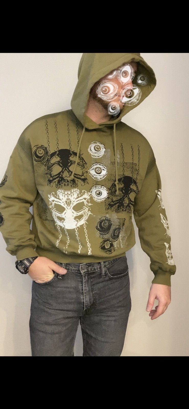 Other Handmade dark hoodie rock goth metal emo Size US M / EU 48-50 / 2 - 2 Thumbnail