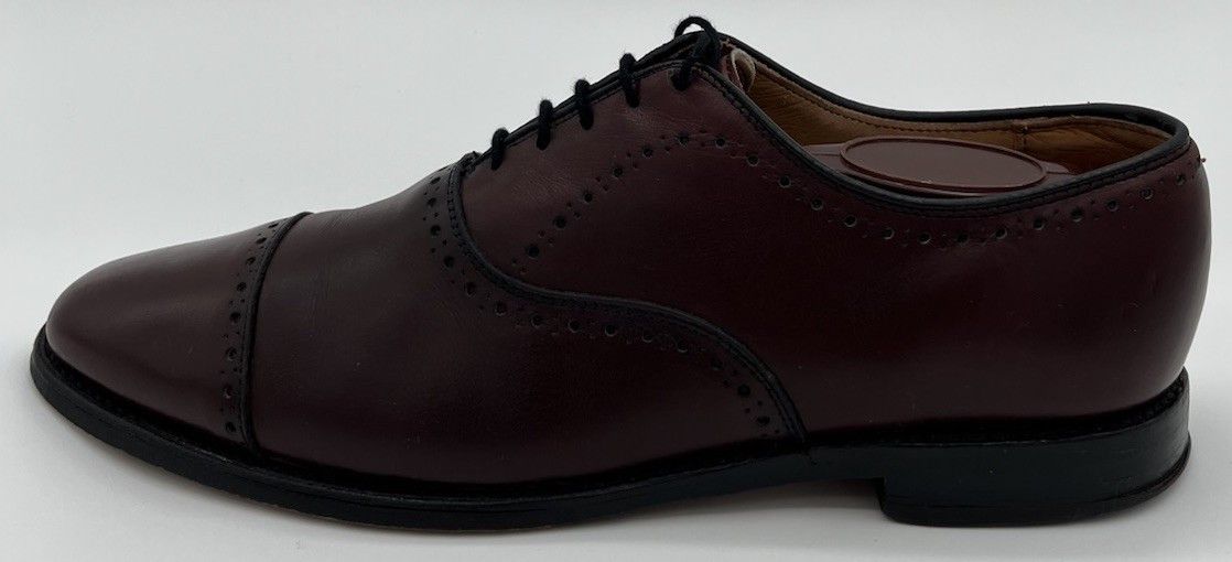 Allen Edmonds Allen Edmonds HALE Size 9C Burgundy Oxfords Leather Cap Toe Size US 9 / EU 42 - 5 Thumbnail