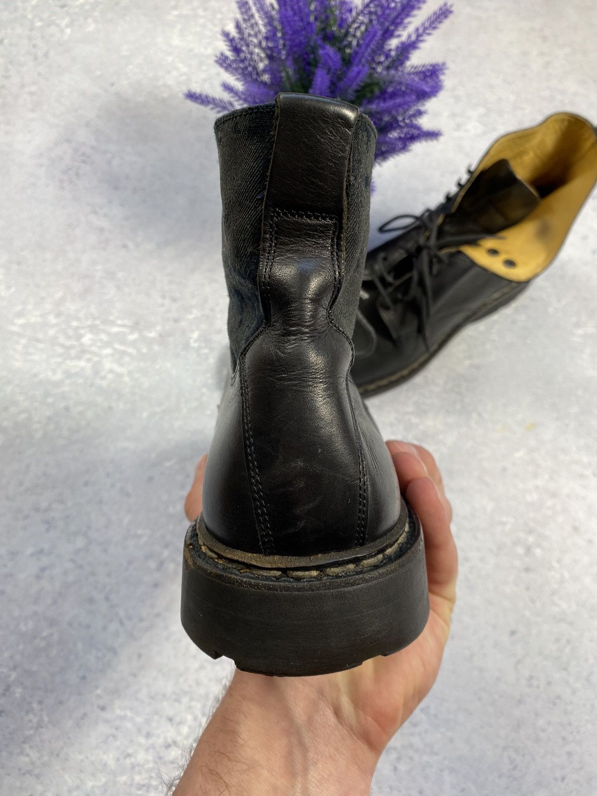 Heschung Leather Black Men’s Boots Made in France