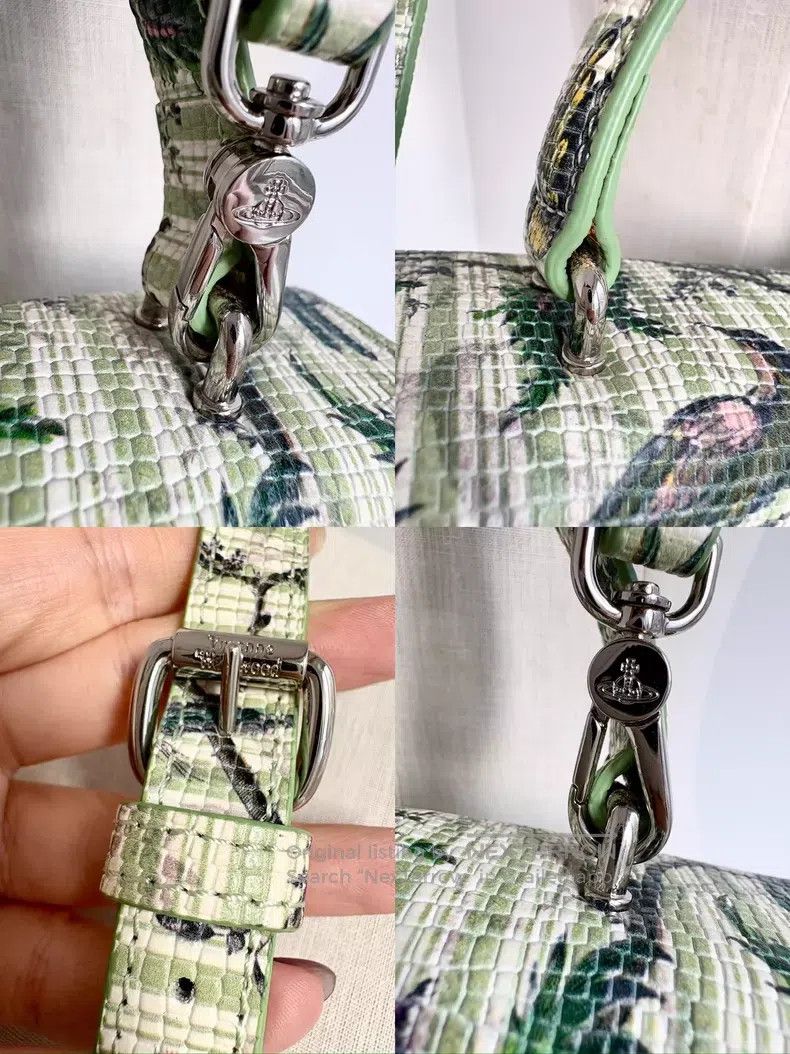 Vivienne Westwood Vivienne Westwood size os Green Robin Striped Saturn Slim W Size ONE SIZE - 7 Thumbnail
