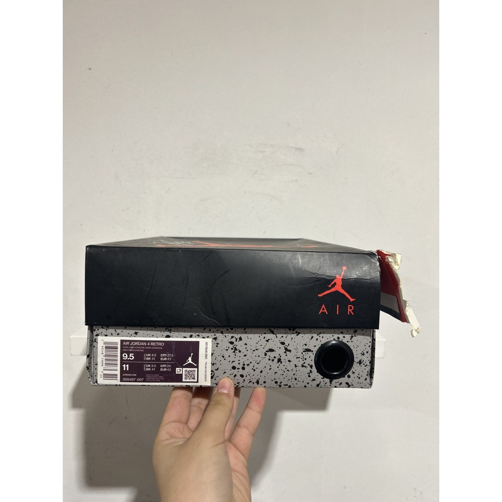 Jordan Brand NIKE JORDAN 4 COOL GREY 2019 SIZE 9.5 PREOWNED Size US 9.5 / EU 42-43 - 9 Thumbnail