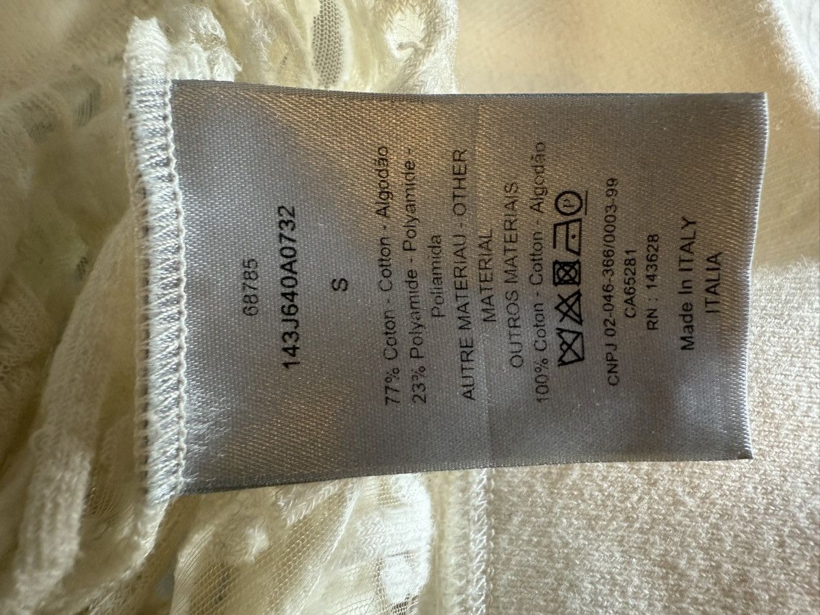 Dior × Hedi Slimane Sheer Oblique Laced Cotton Logo Monogram Sweatshirt Size US S / EU 44-46 / 1 - 5 Thumbnail