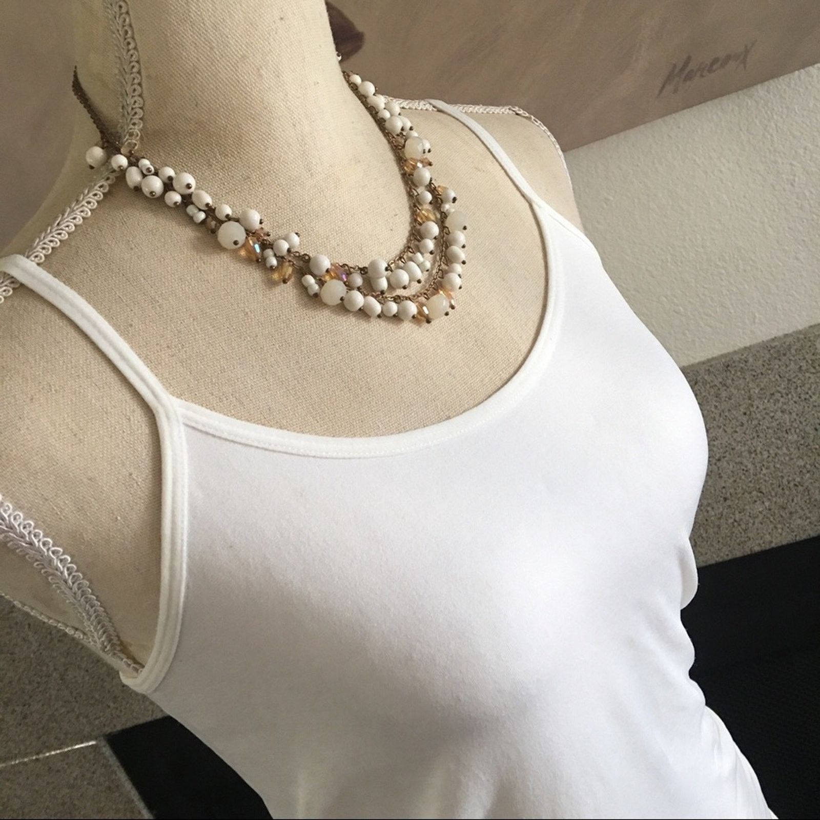 Jewelry Elegant double strand layered beaded chain necklace Size ONE SIZE - 2 Thumbnail