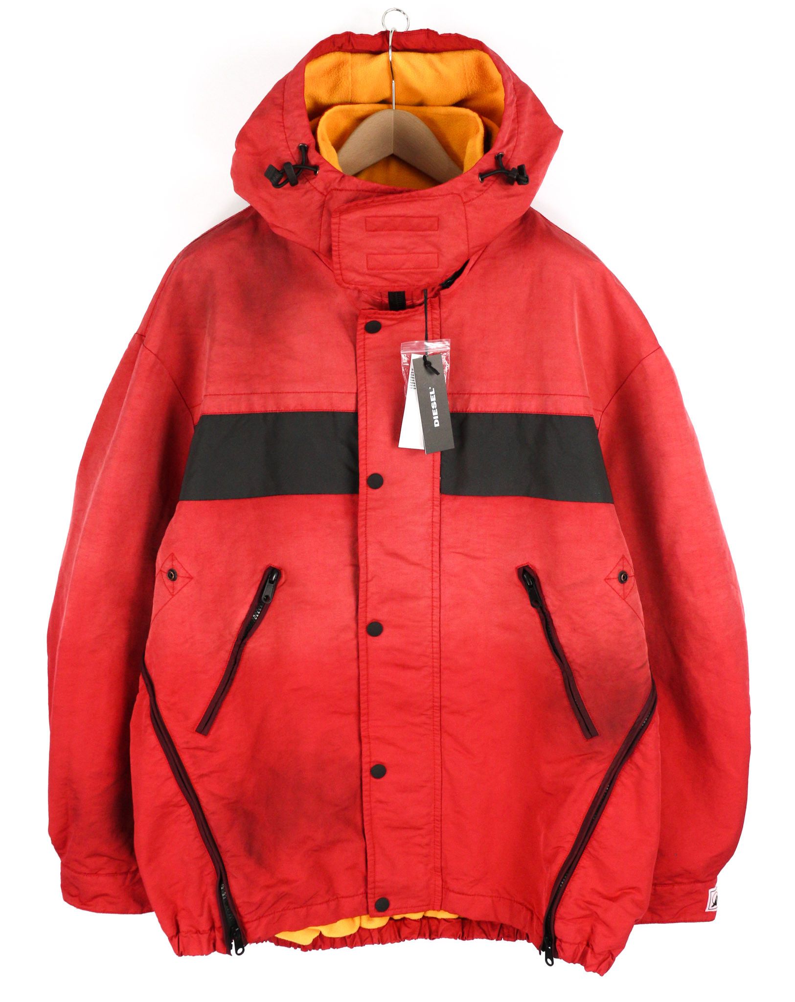 Diesel W-TRODD XL Oversized Fleece Lined Hooded Zip Jacket 40061 Size US XL / EU 56 / 4 - 1 Thumbnail