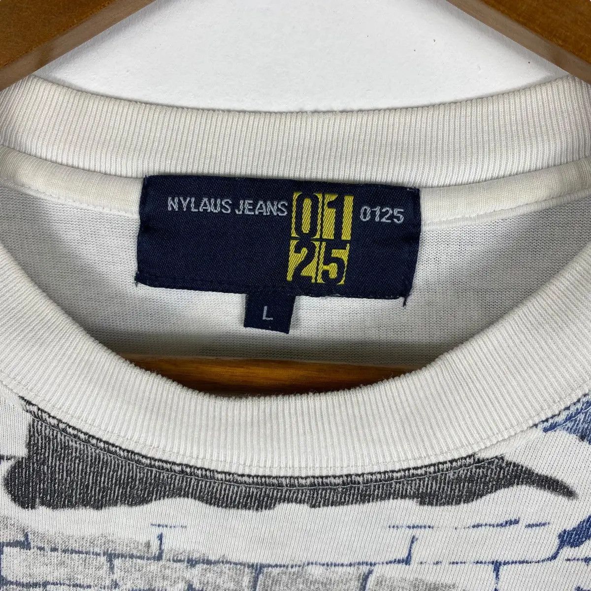 Other Vintage NYLAUS JEANS 0125 Great Britain Graffiti Fullprint Size US L / EU 52-54 / 3 - 5 Thumbnail