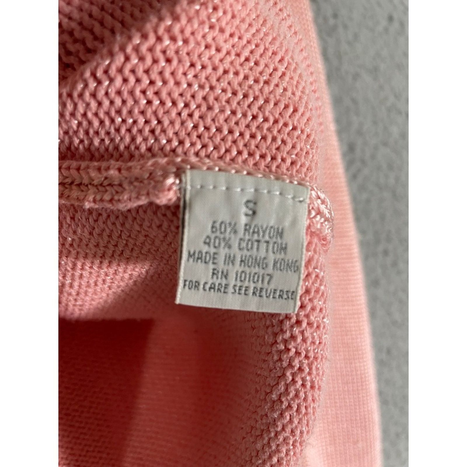 Vintage Nancy Knits Vintage Pink Cardigan Sweater Rayon Small 80's Size S / US 4 / IT 40 - 8 Thumbnail