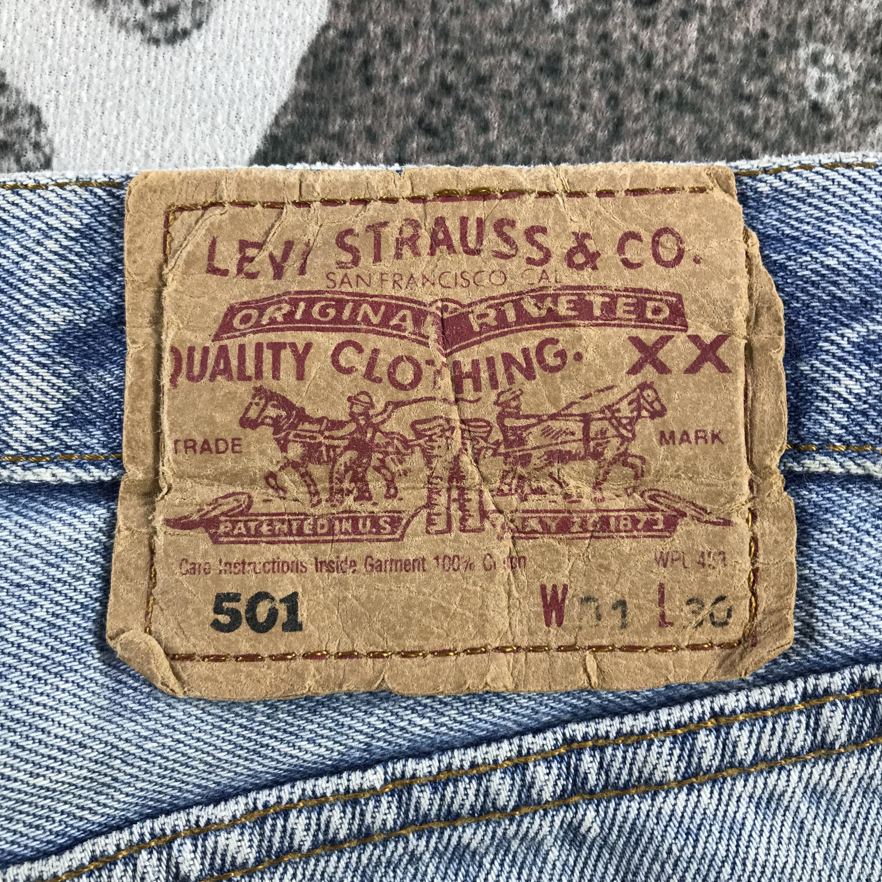 Levi's Vintage 90s Levis 501 Jeans Stone Wash Denim KJ3366 Size US 30 / EU 46 - 5 Thumbnail