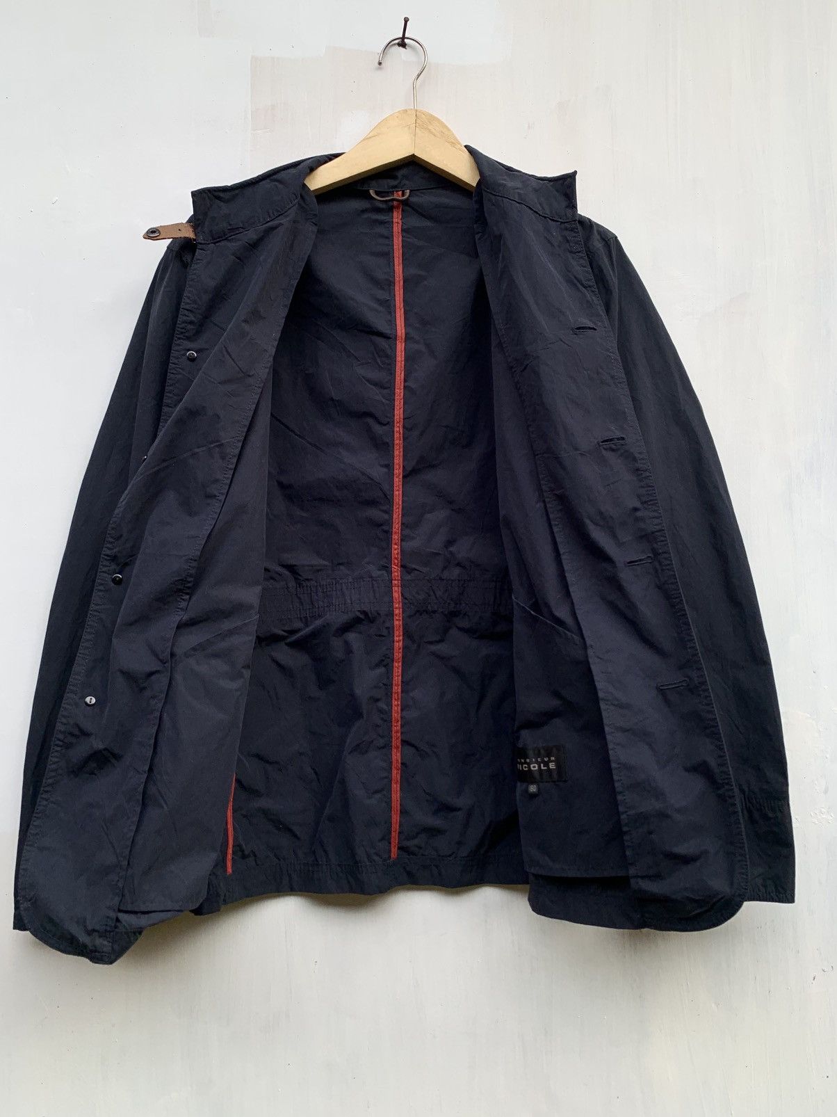 Japanese Brand Nicole club monsieur neck strap leather jacket Size US M / EU 48-50 / 2 - 2 Thumbnail