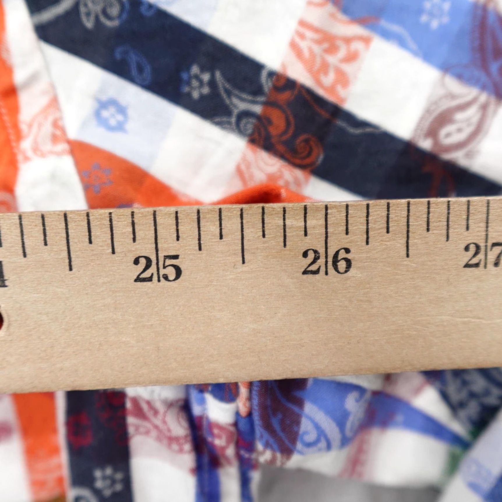 Tommy Bahama Tommy Bahama Shirt Mens 2XL Blue Orange White Gingham Plaid Paisley Button Up Size US XXL / EU 58 / 5 - 5 Thumbnail