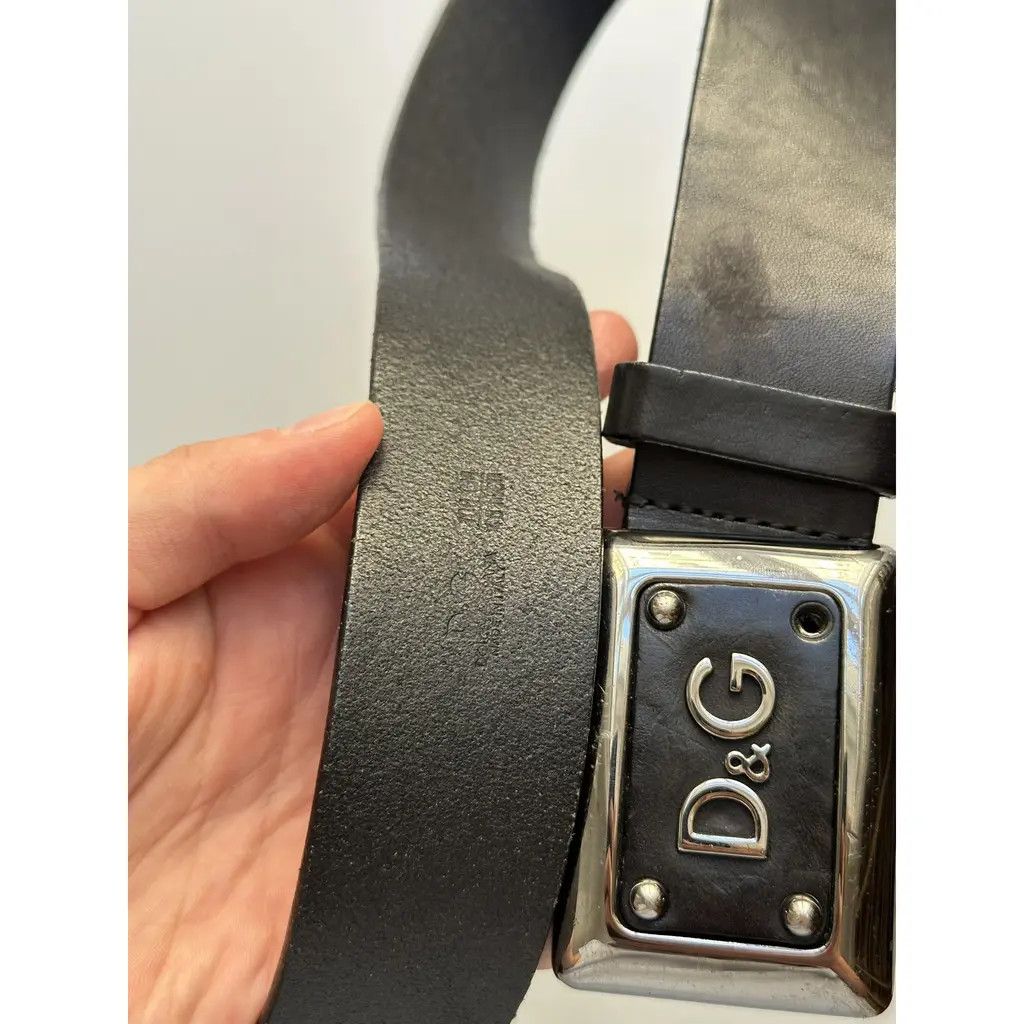 Dolce & Gabbana Dolce & Gabbana D&G Logo Leather Belt Black Metal Buckle Size ONE SIZE - 4 Thumbnail