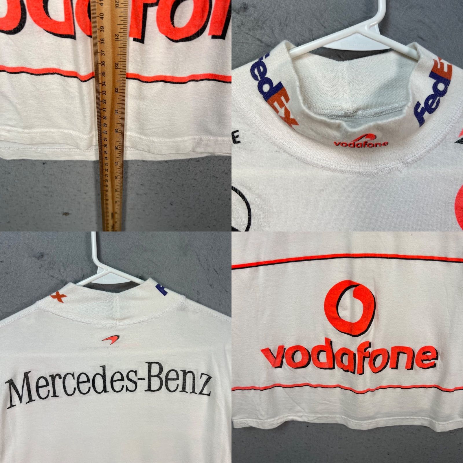 Vintage VINTAGE Vodafone McLaren Mercedes Formula 1 Racing Long Sleeve T Shirt White Size US L / EU 52-54 / 3 - 8 Thumbnail
