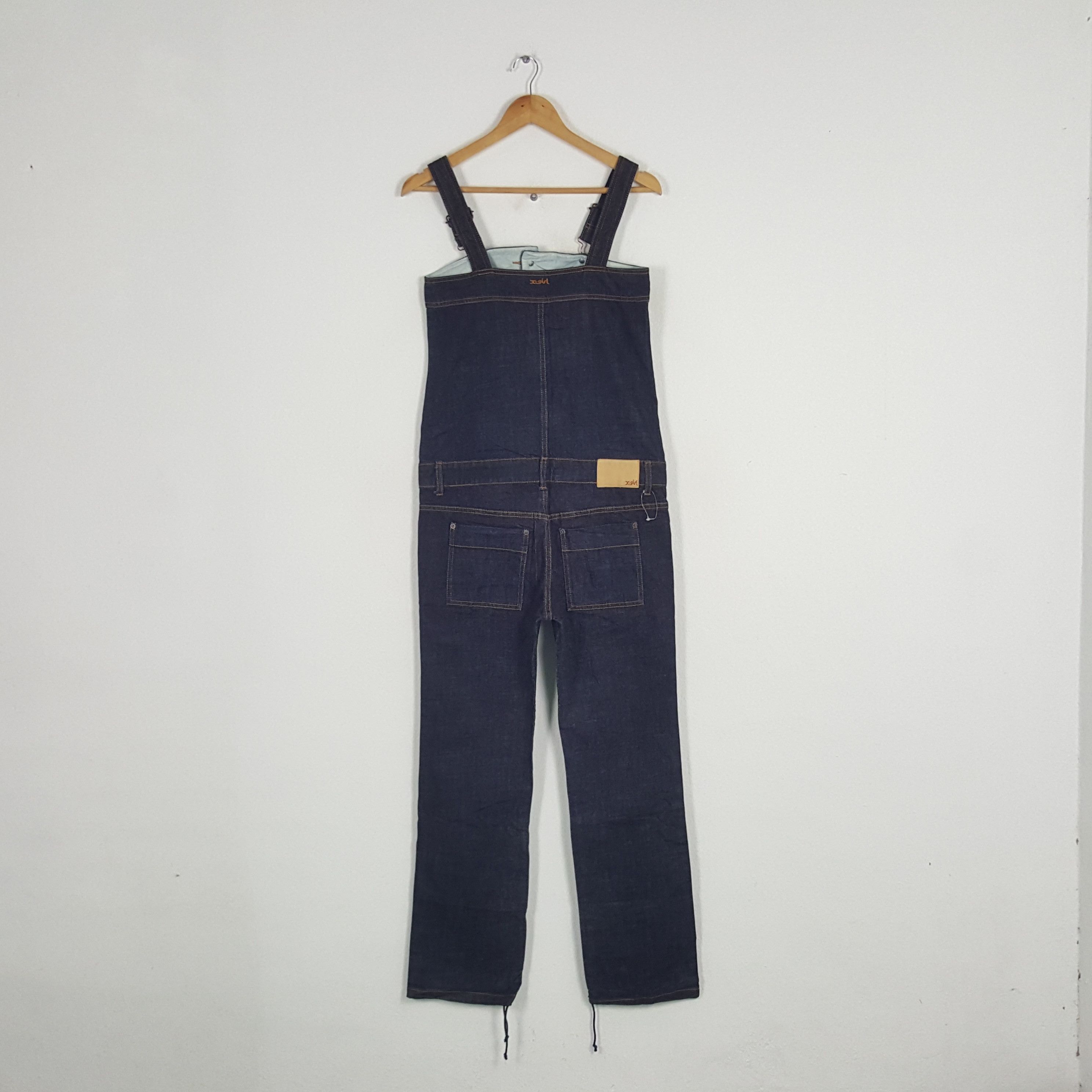 Japanese Brand × Vintage Vintage X-girl Japanese Brand Baggy Overall Denim Jeans Size 35" - 4 Thumbnail