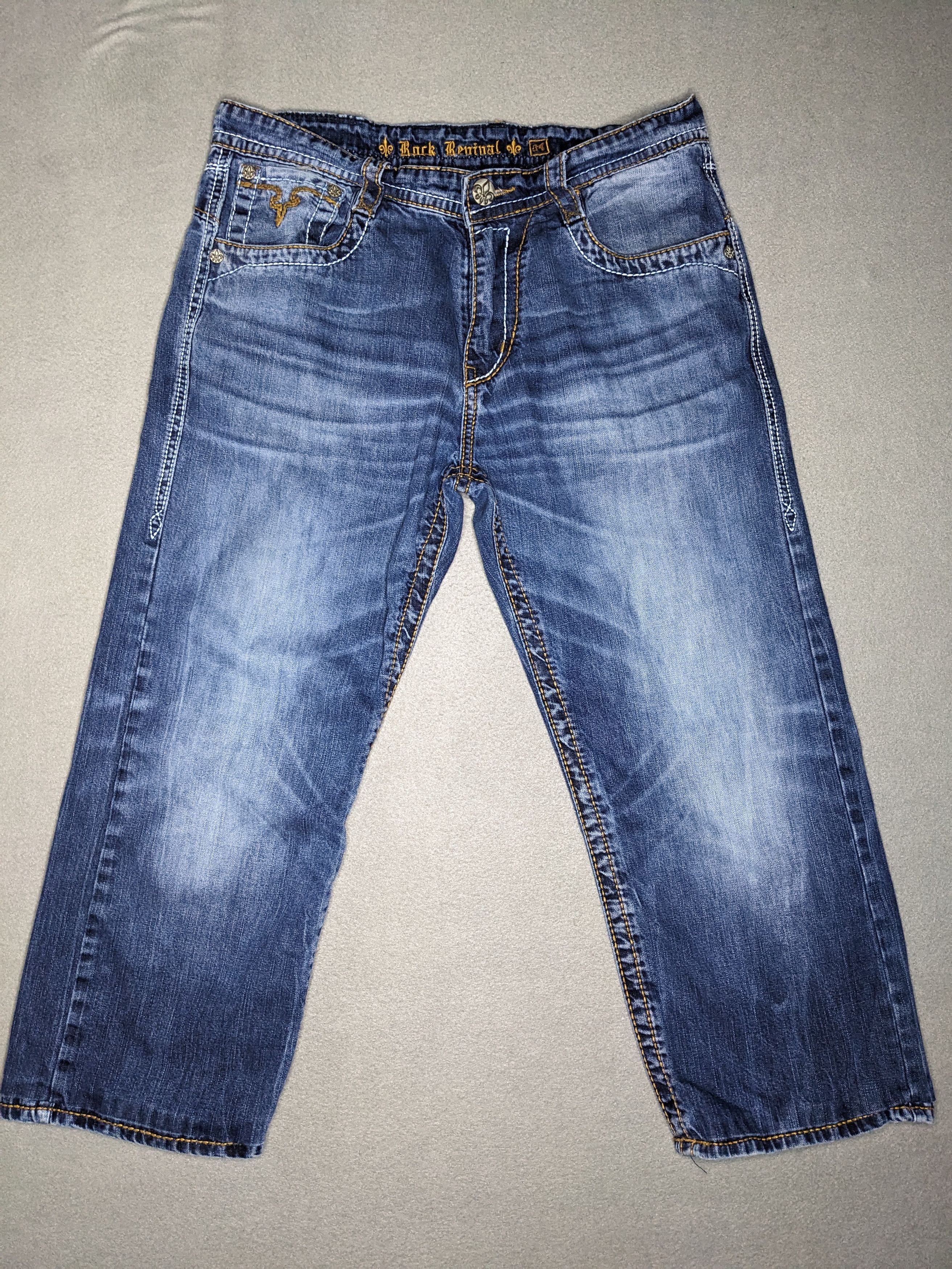 Rock Revival Rock Revival Jacklyn Jeans 34 Cropped Bootcut 25” Inseam Size 34" / US 12 / IT 48 - 1 Thumbnail